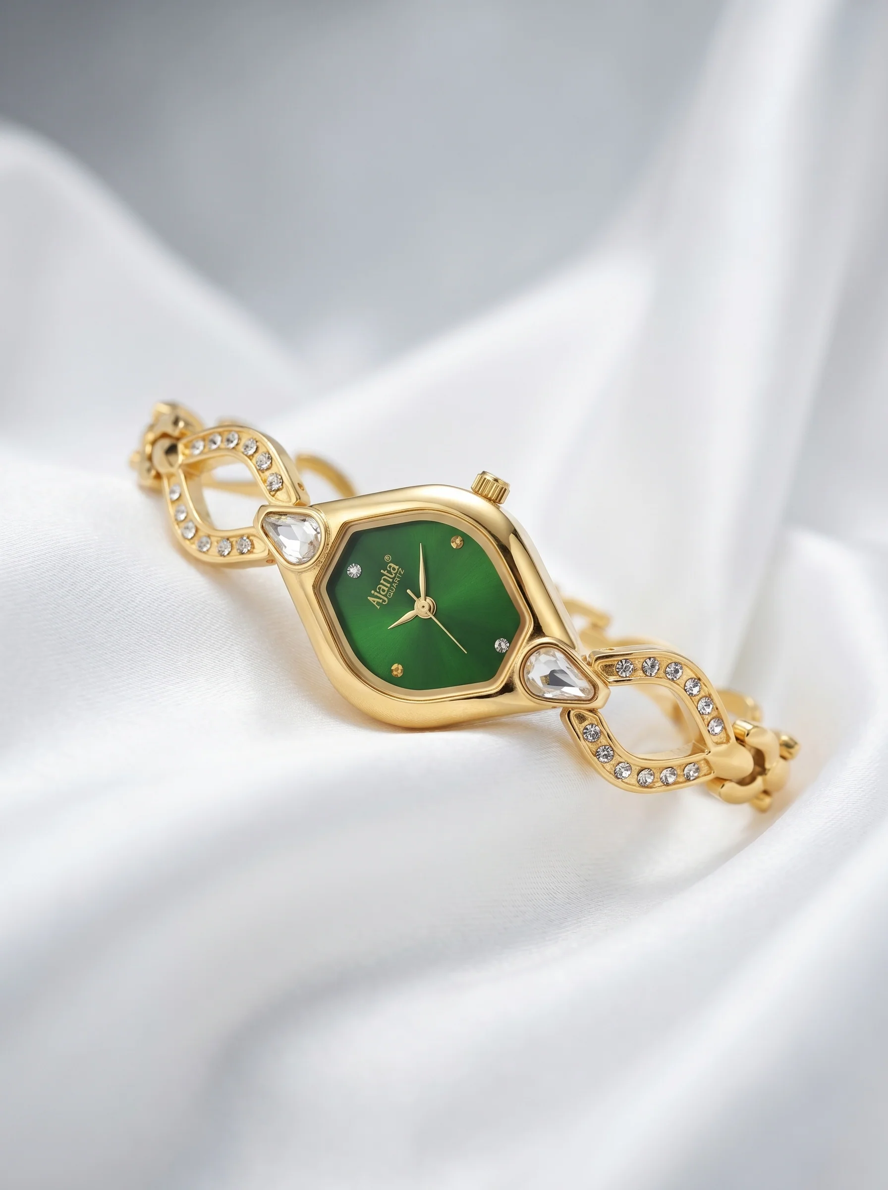 Ammarra Green Dial Gold-Tone Bracelet