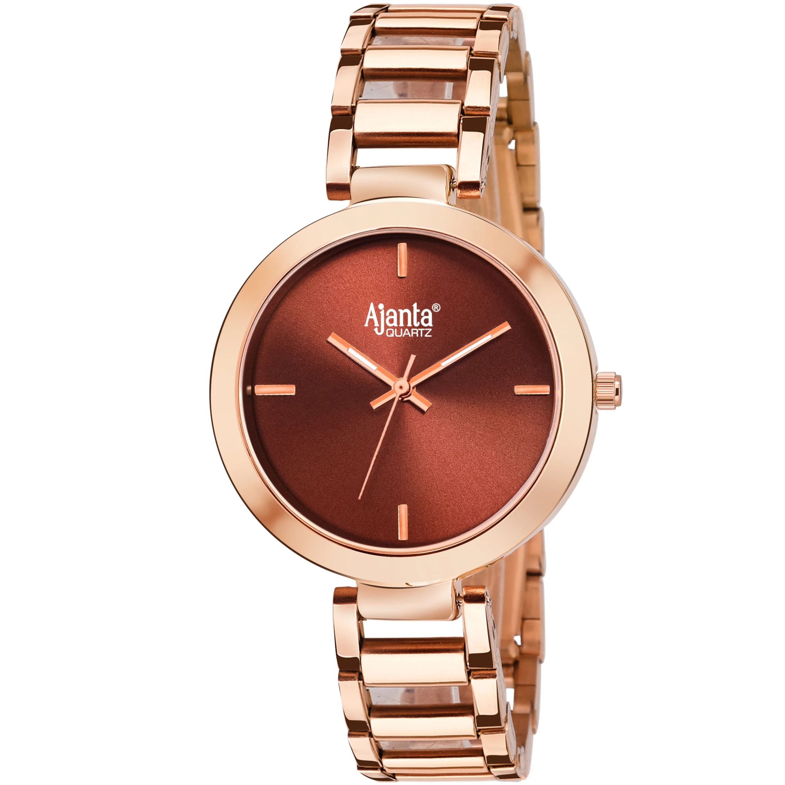 Stellar Brown Dial Rose Gold-Tone Stainless Steel Bracelet - Image 3