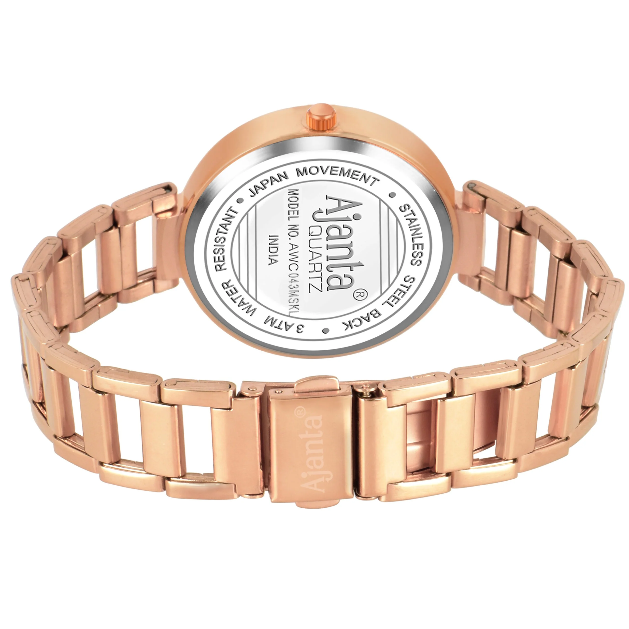 Stellar Brown Dial Rose Gold-Tone Stainless Steel Bracelet - Image 5