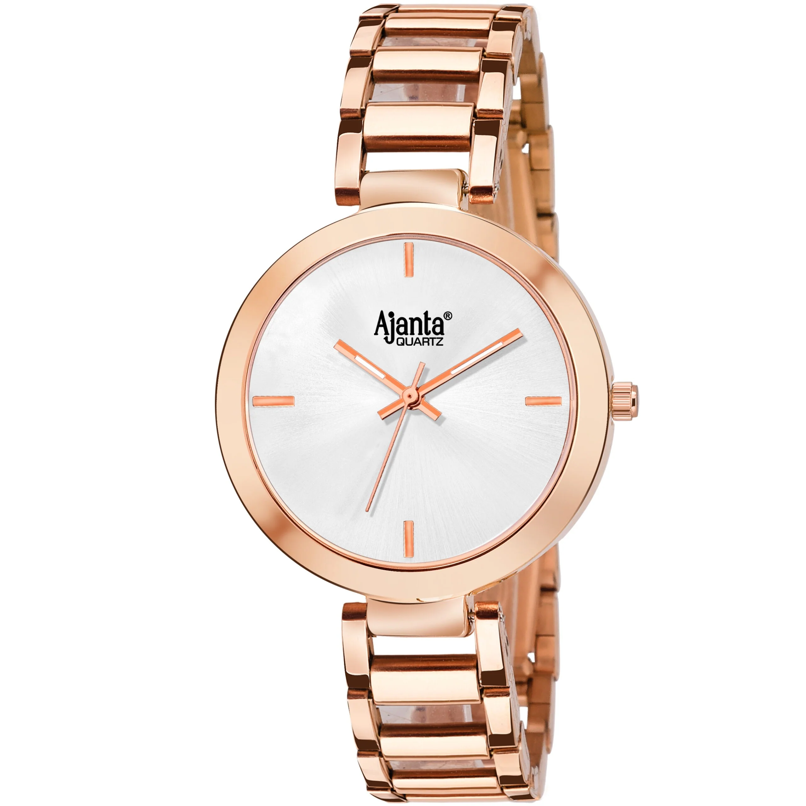 Stellar Silver Dial Rose Gold-Tone Stainless Steel Bracelet - Image 3
