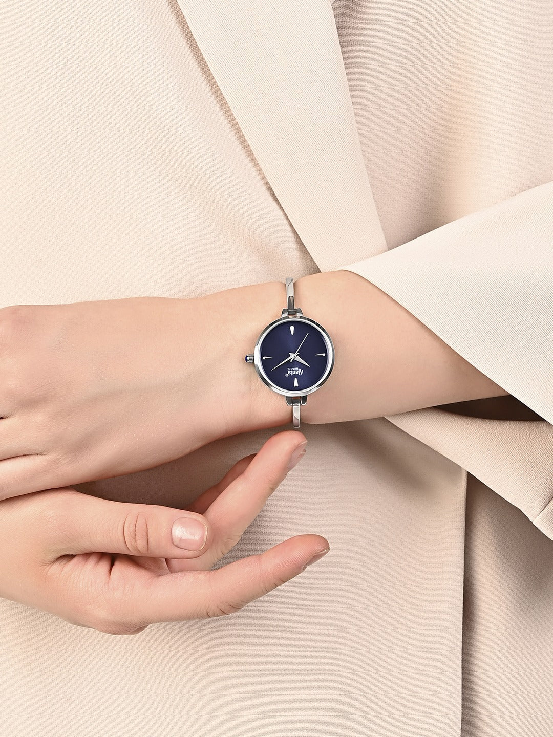 Sole' Blue Sunray Dial Stainless Steel Bracelet - Image 2