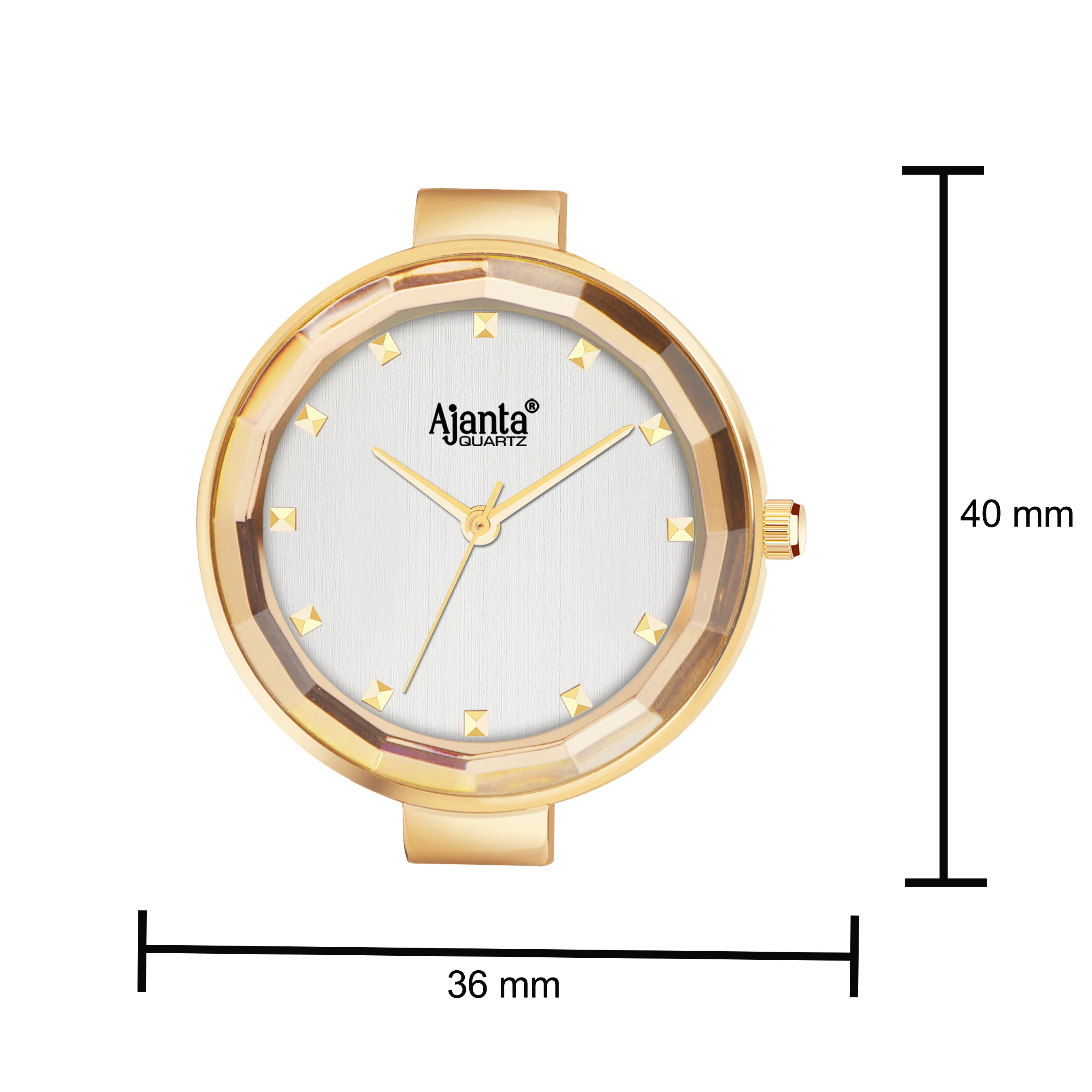 Flaire Silver Dial Gold-Tone Mesh Bracelet - Image 6