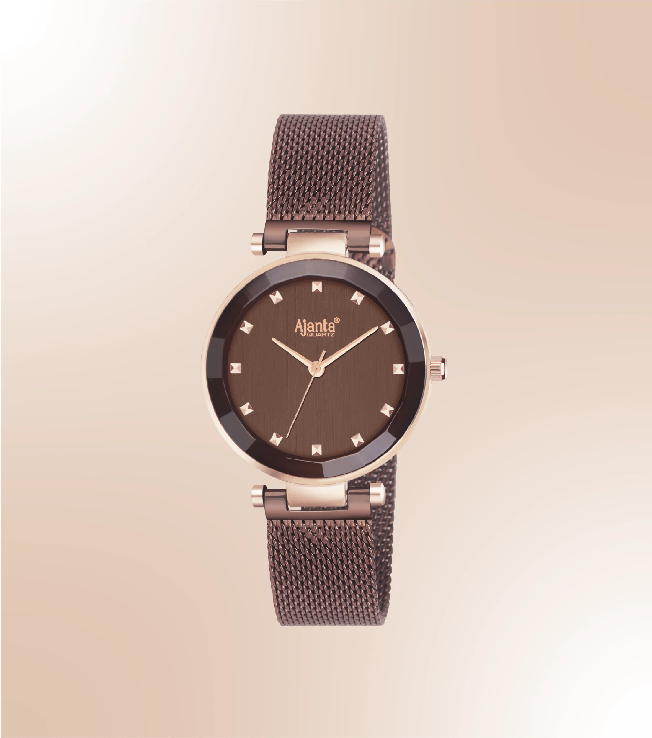 Flaire Brown Dial Rose Gold-Tone Case Brown Strap - Image 2