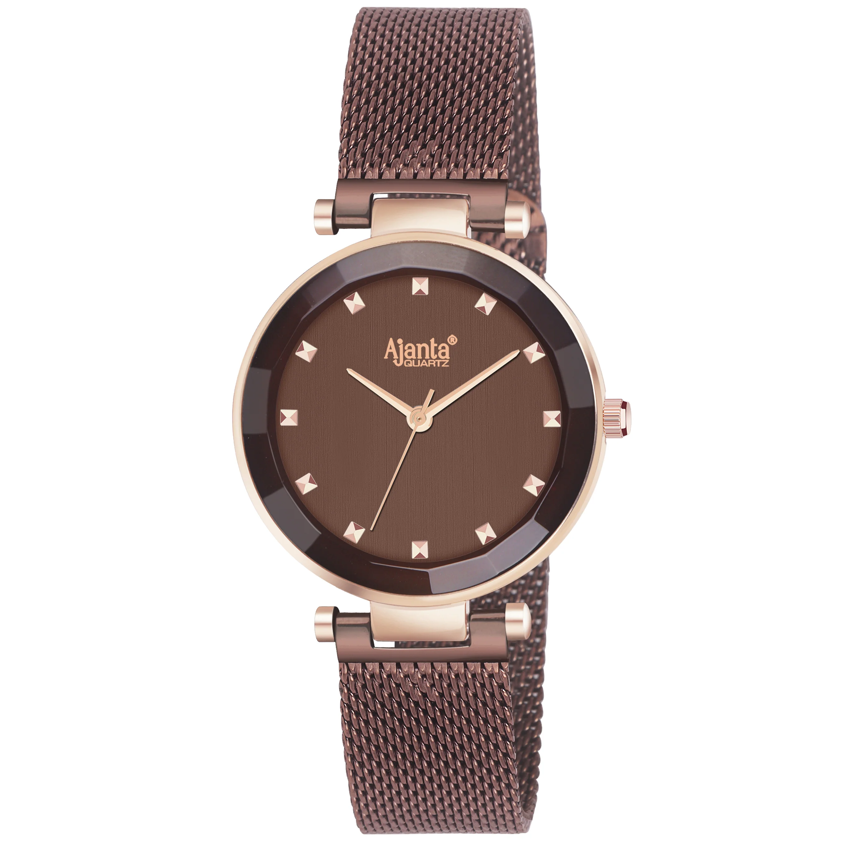 Flaire Brown Dial Rose Gold-Tone Case Brown Strap - Image 3
