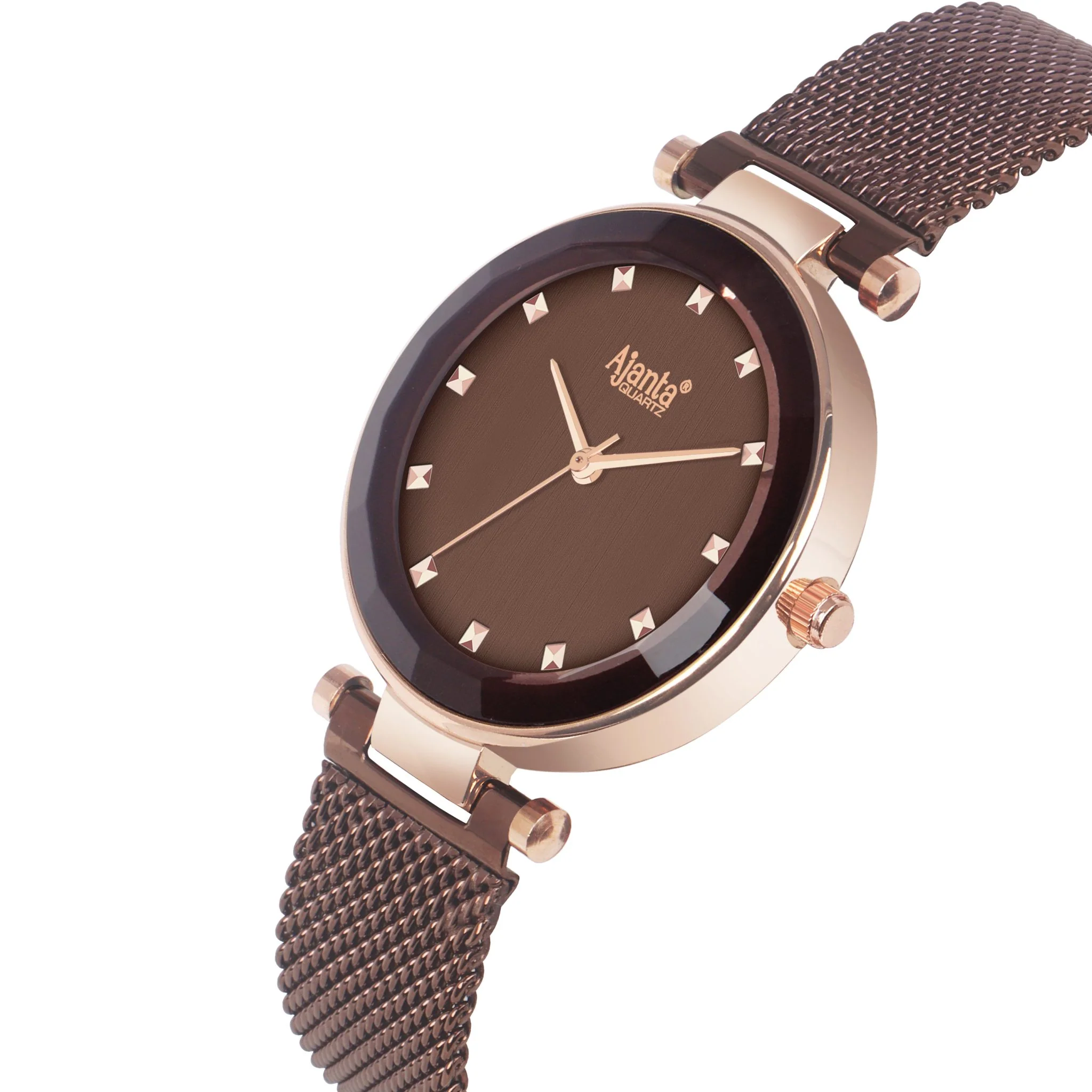 Flaire Brown Dial Rose Gold-Tone Case Brown Strap - Image 5