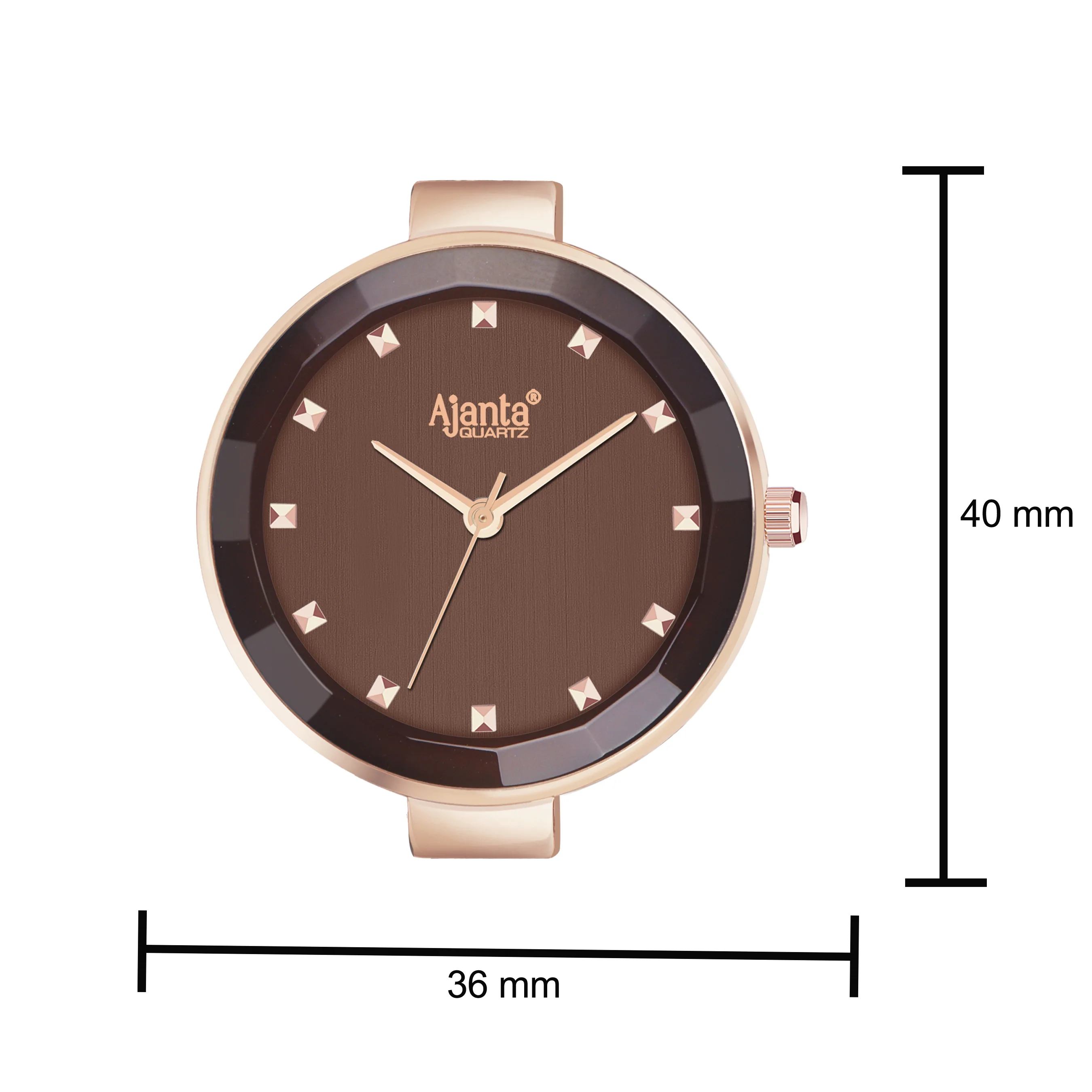 Flaire Brown Dial Rose Gold-Tone Case Brown Strap - Image 6
