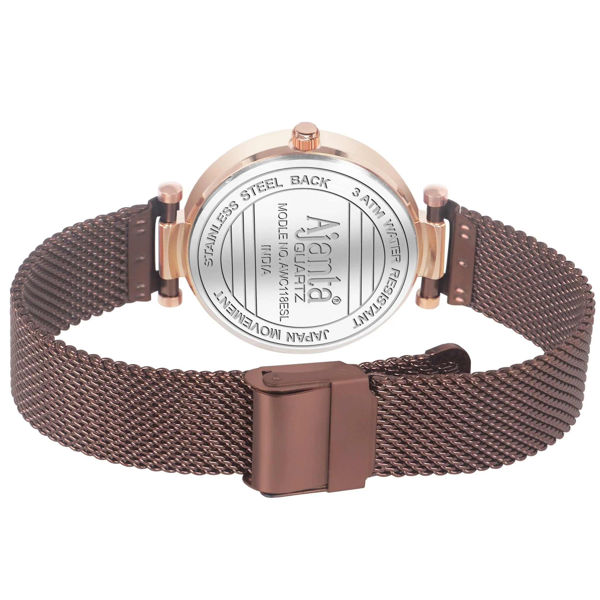 Flaire Brown Dial Rose Gold-Tone Case Brown Strap - Image 7
