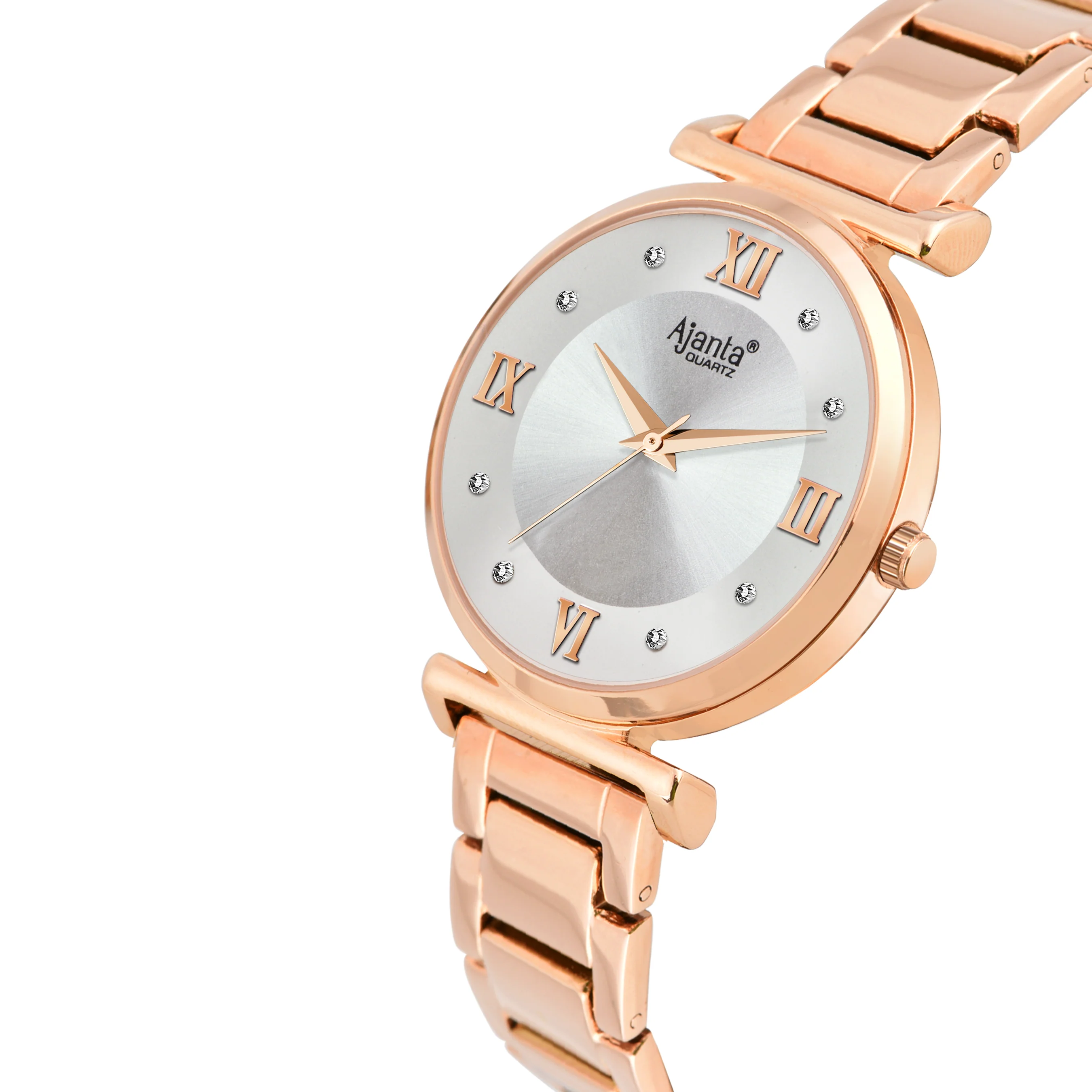 Lushora Silver Dial Rose Gold-Tone Bracelet - Image 4