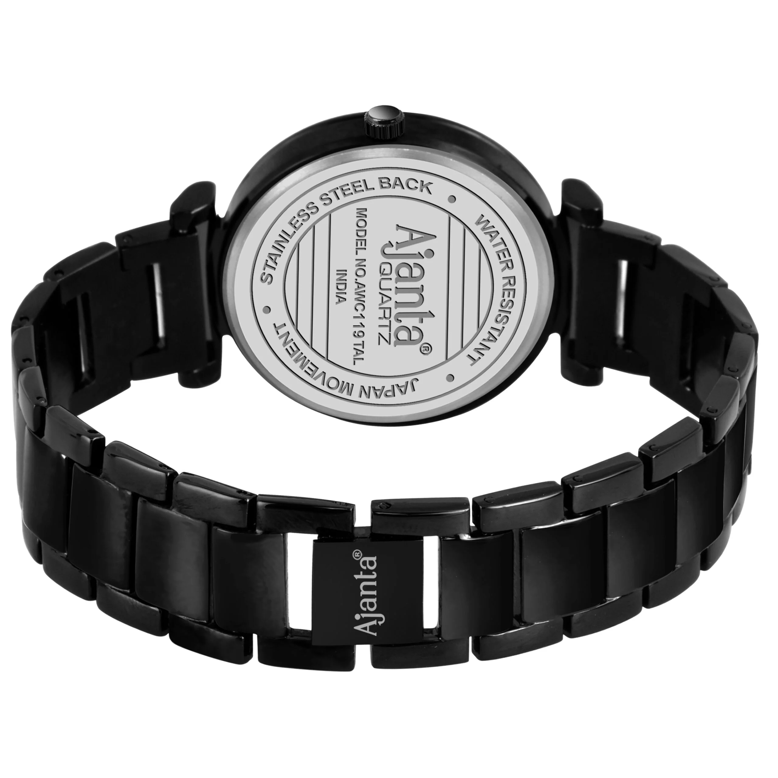 Lushora Blue Dial Black-Tone Bracelet - Image 6