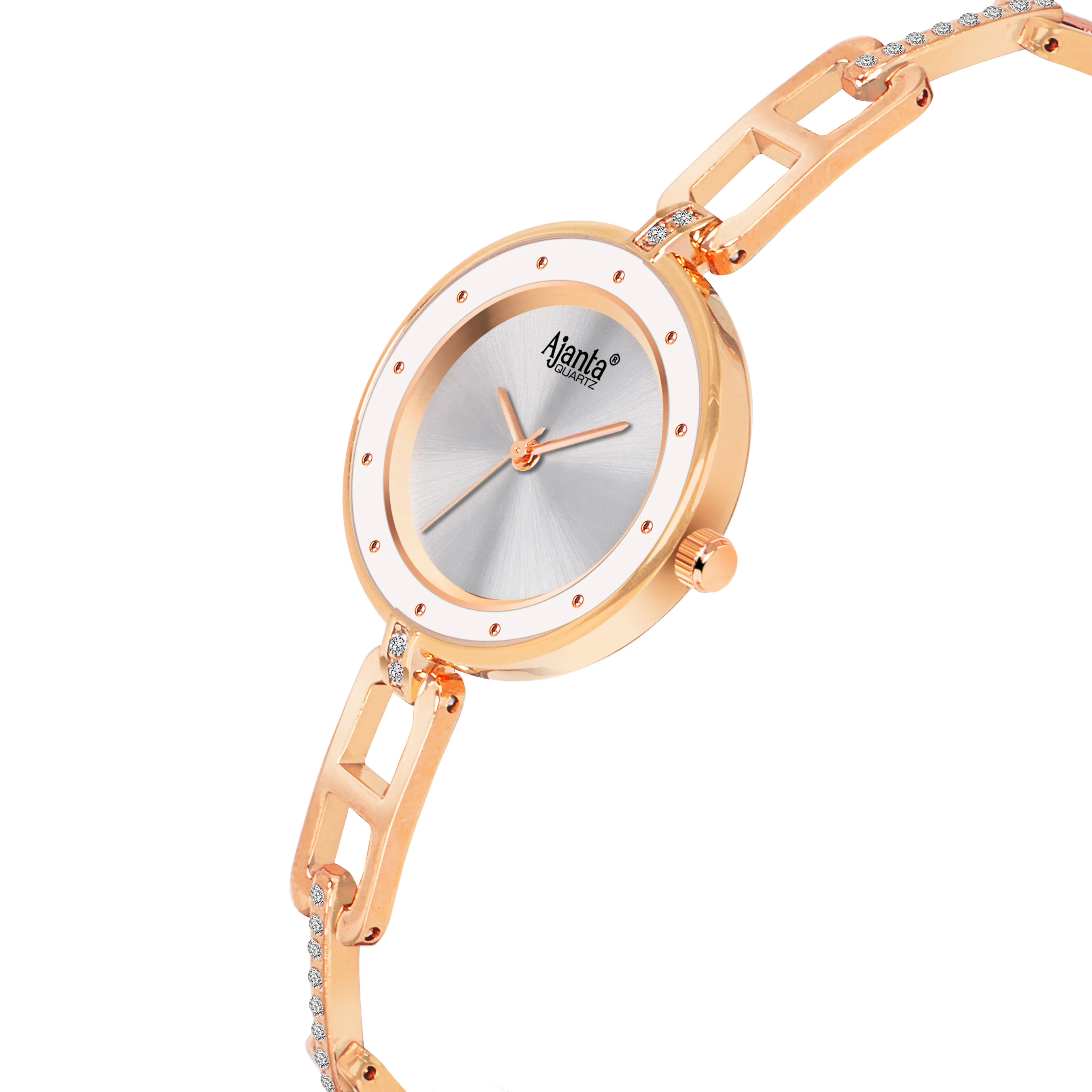 Florisse Silver Dial Rose Gold-Tone Bracelet - Image 4