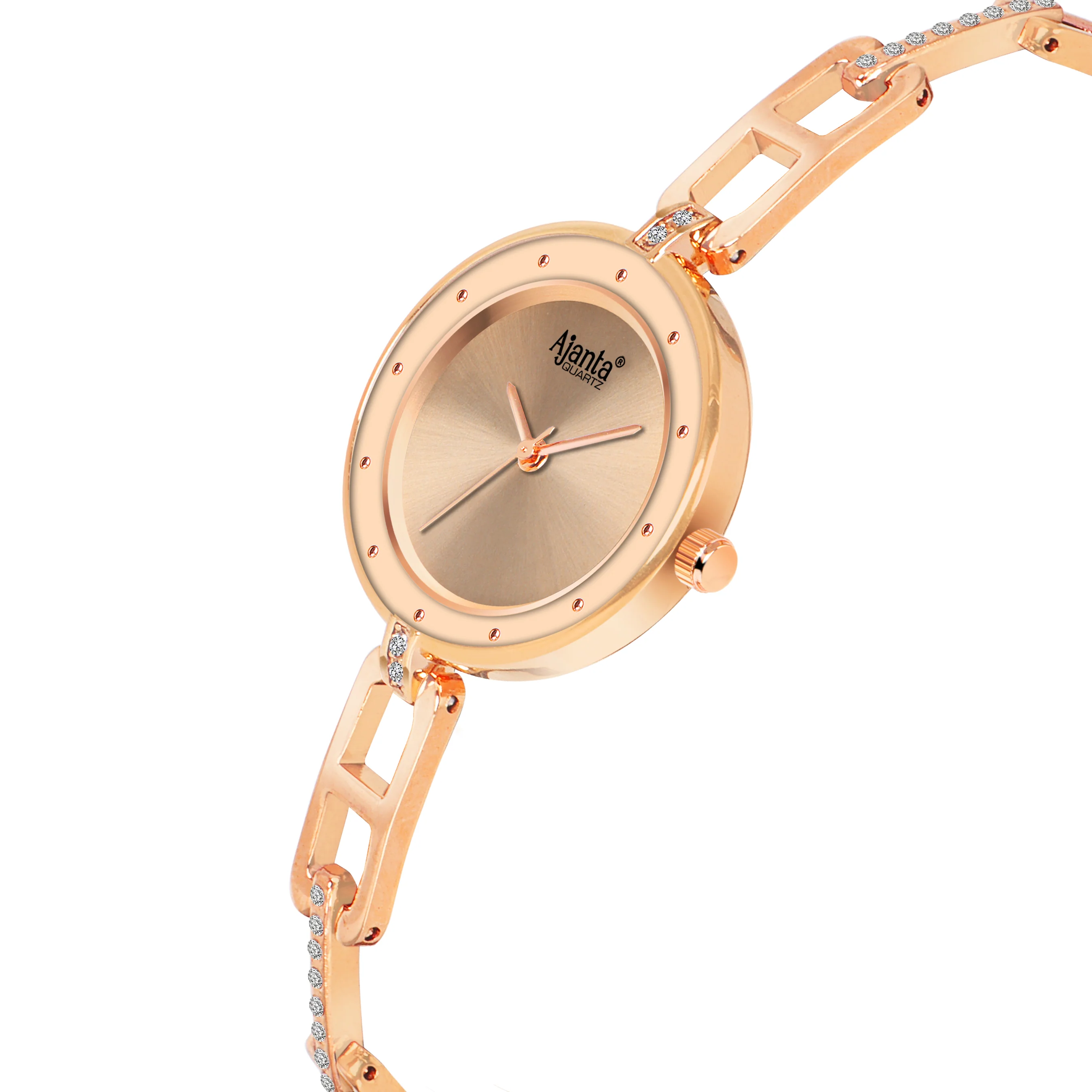 Florisse Rose Gold Dial Rose Gold-Tone Bracelet Watch - Image 4