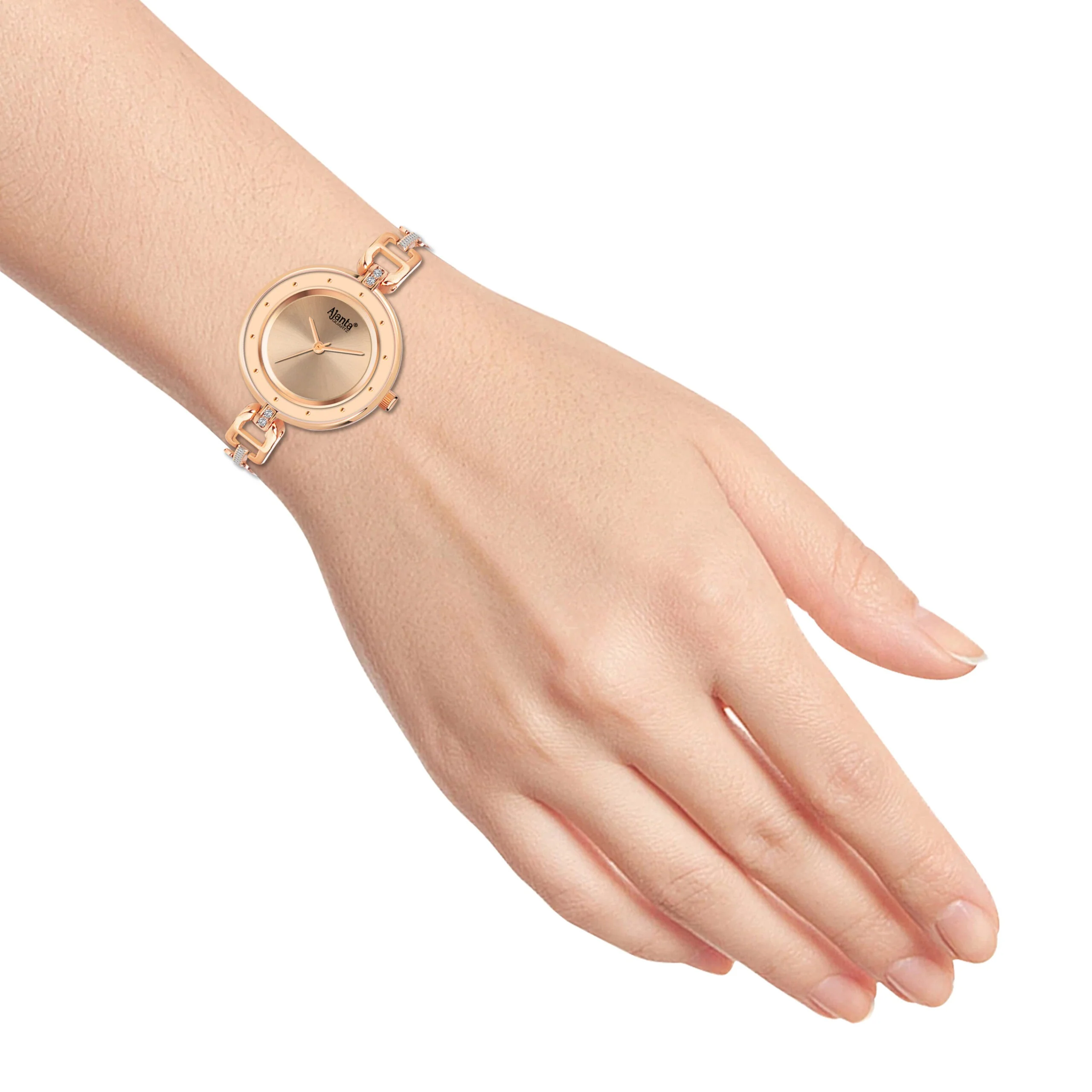 Florisse Rose Gold Dial Rose Gold-Tone Bracelet Watch - Image 7