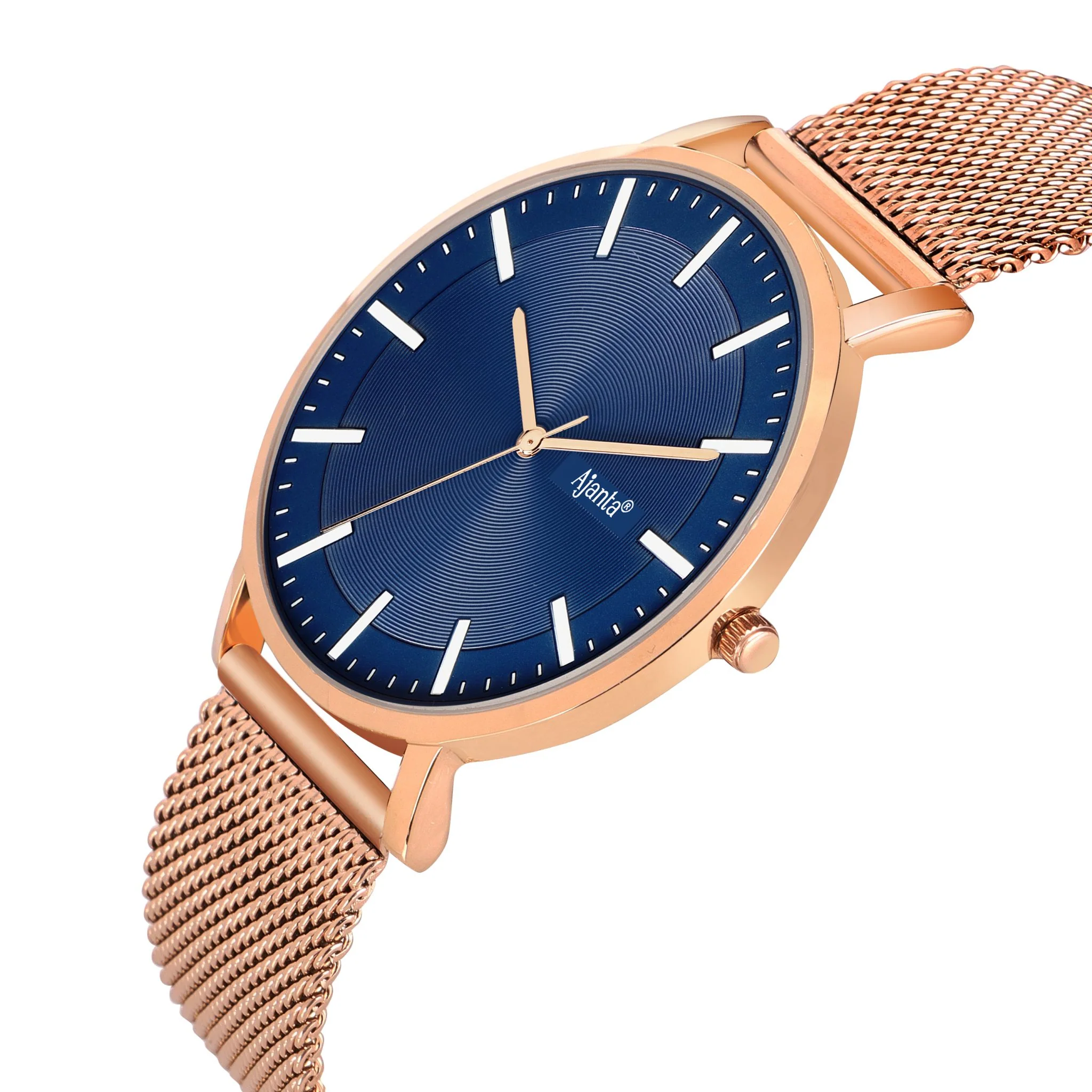 Veyron Blue Dial Rose Gold-Tone Mesh Strap - Image 4