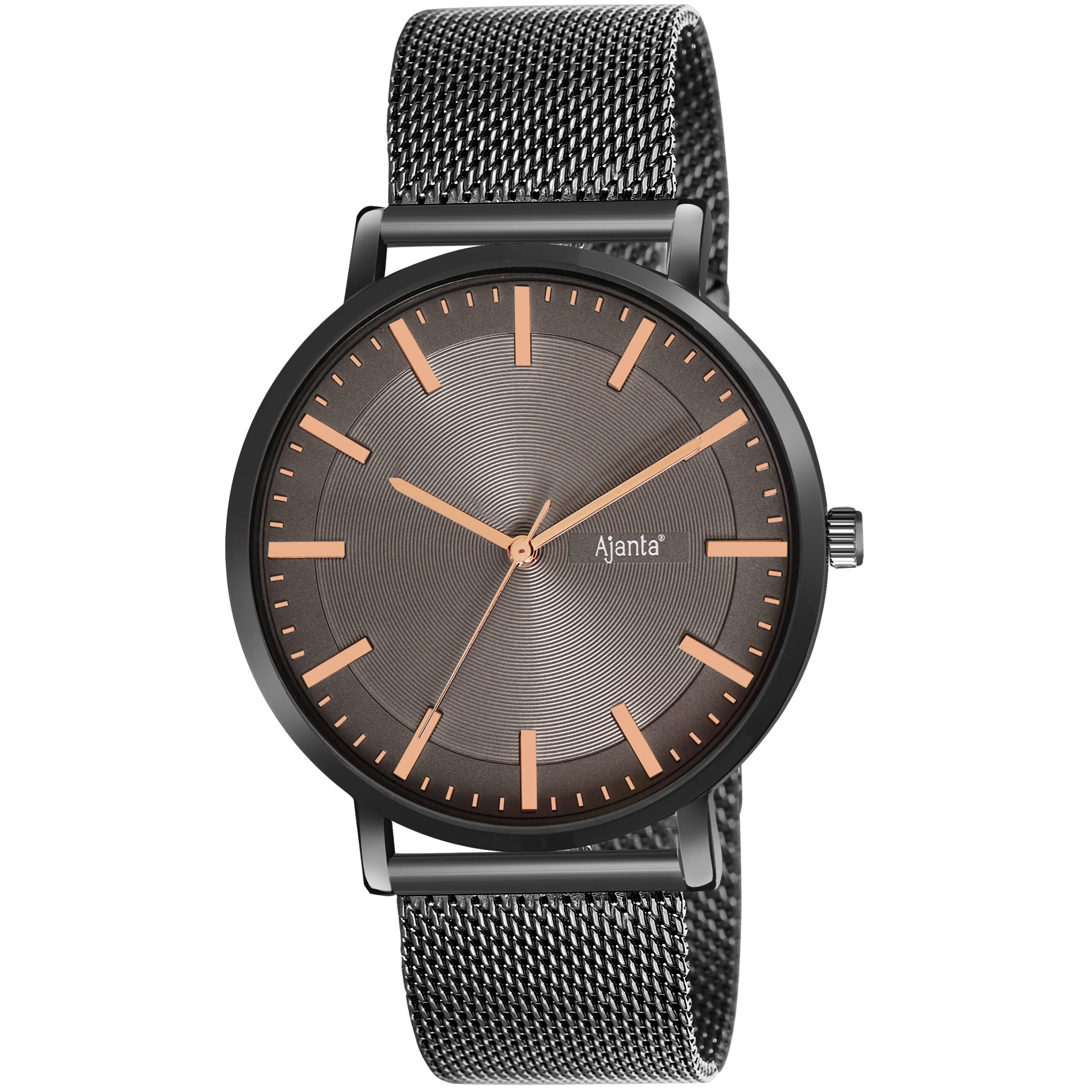 Veyron Gray Dial Black-Tone Mesh Strap - Image 3