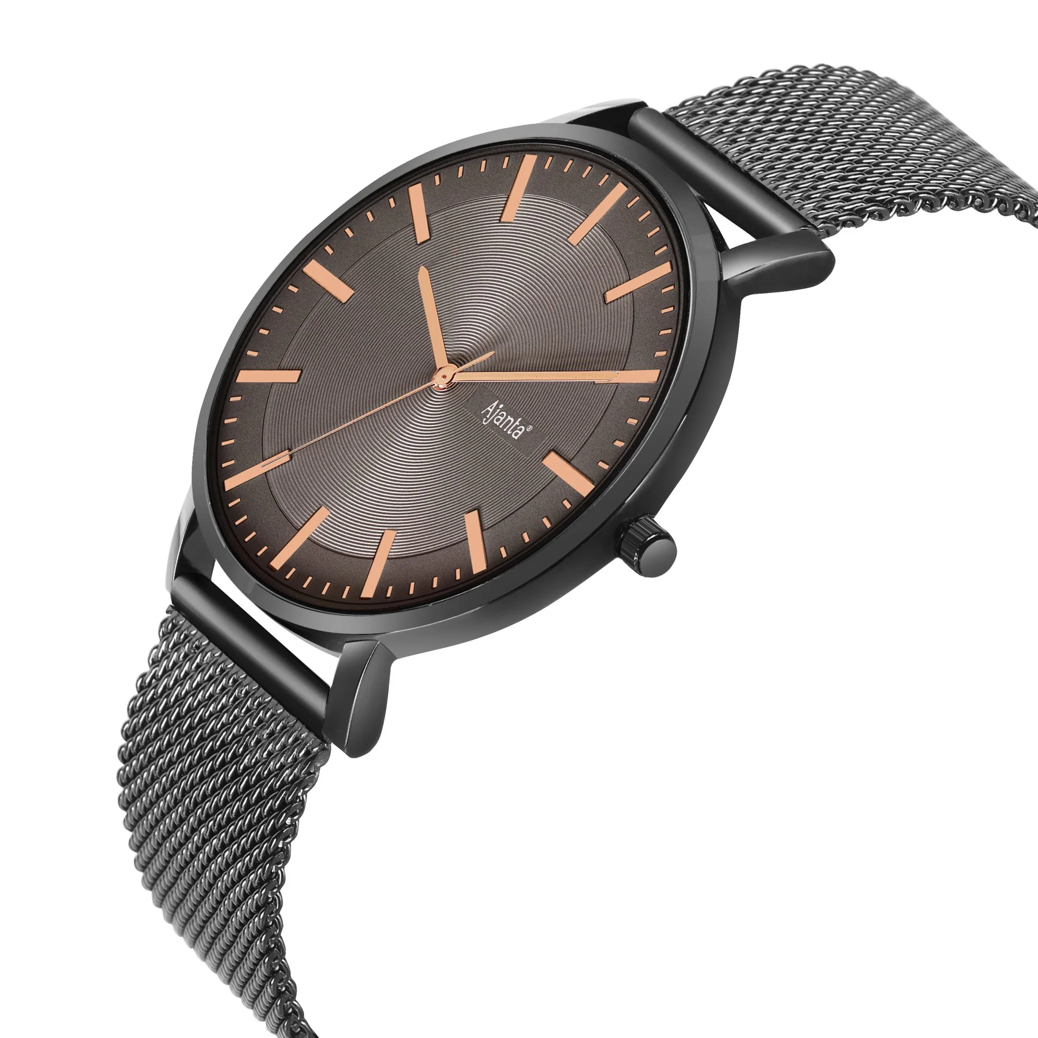 Veyron Gray Dial Black-Tone Mesh Strap - Image 5