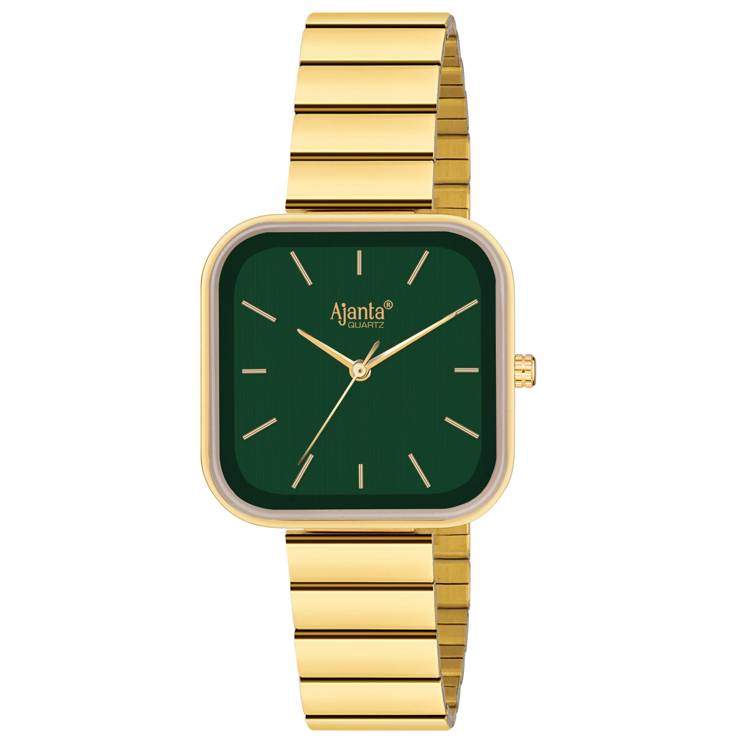 Sorelle Green Dial Gold-Tone Square Bracelet - Image 3