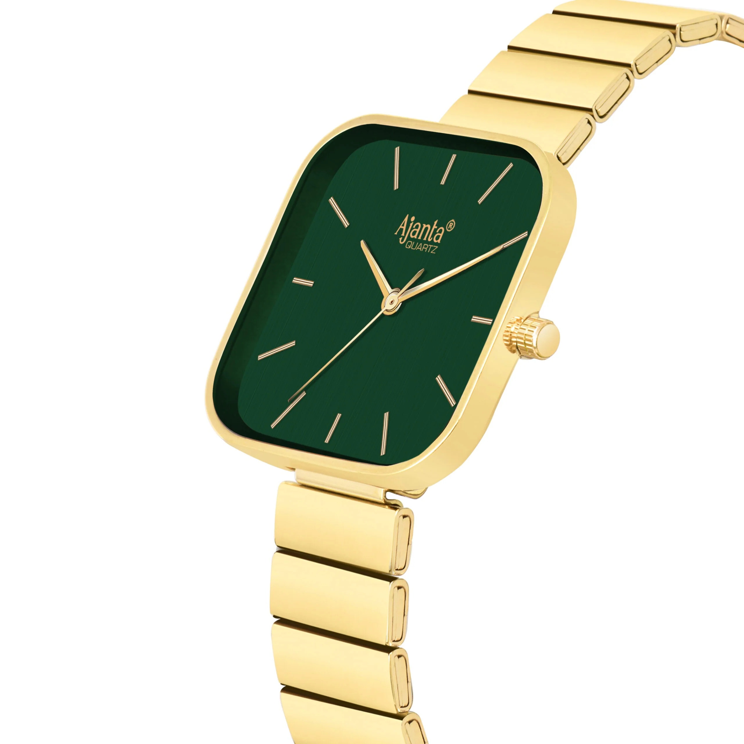 Sorelle Green Dial Gold-Tone Square Bracelet - Image 5