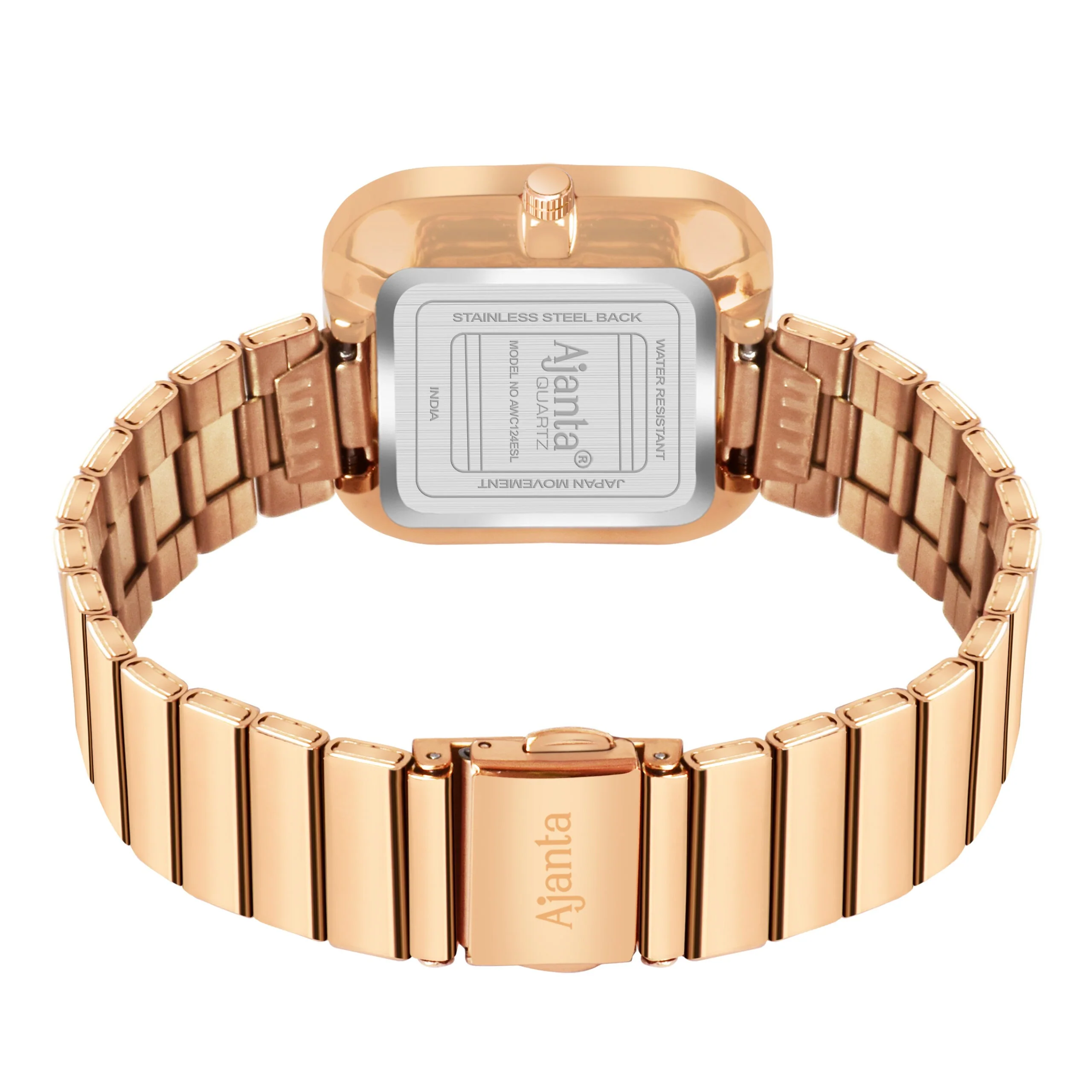Sorelle Brown Dial Rose Gold-Tone Square Bracelet - Image 7
