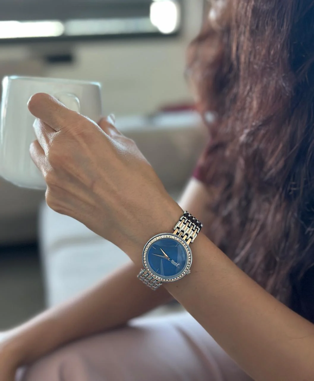 Amoura Blue Dial Two-Tone Bracelet - Image 3