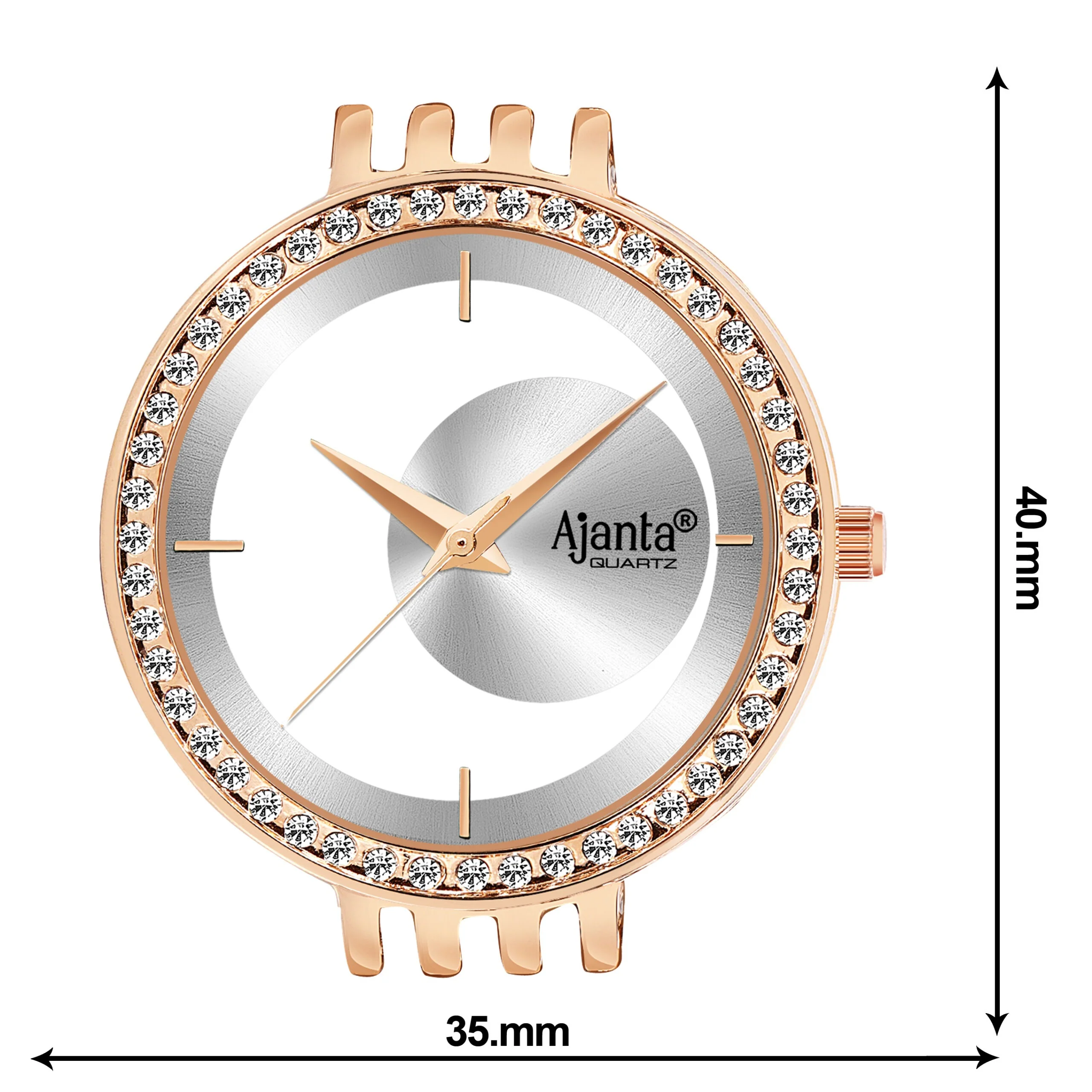 Amoura Silver Dial Rose Gold-Tone Elegant Bracelet Watch - Image 5