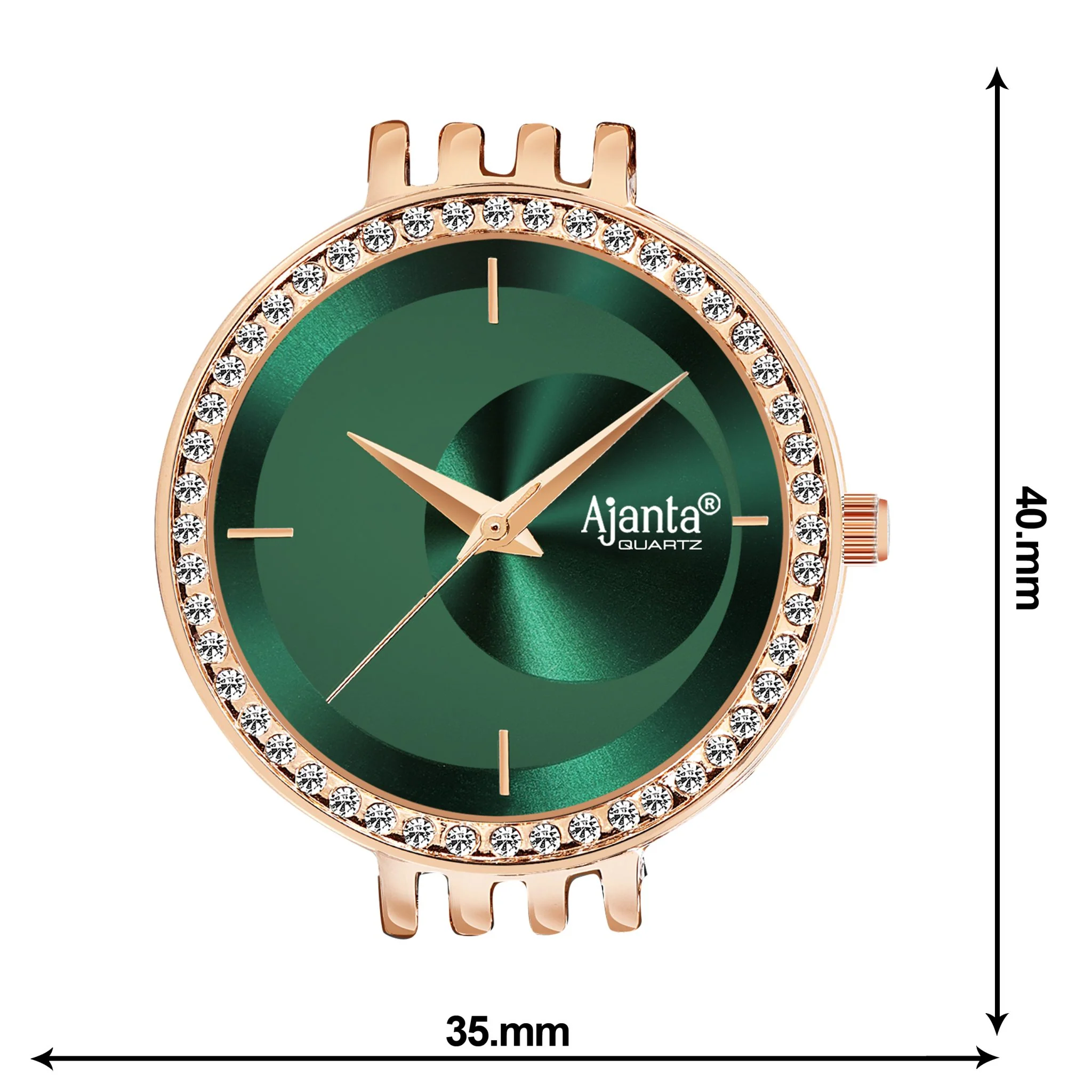 Amoura Green Dial Rose Gold-Tone Elegant Bracelet Watch - Image 6