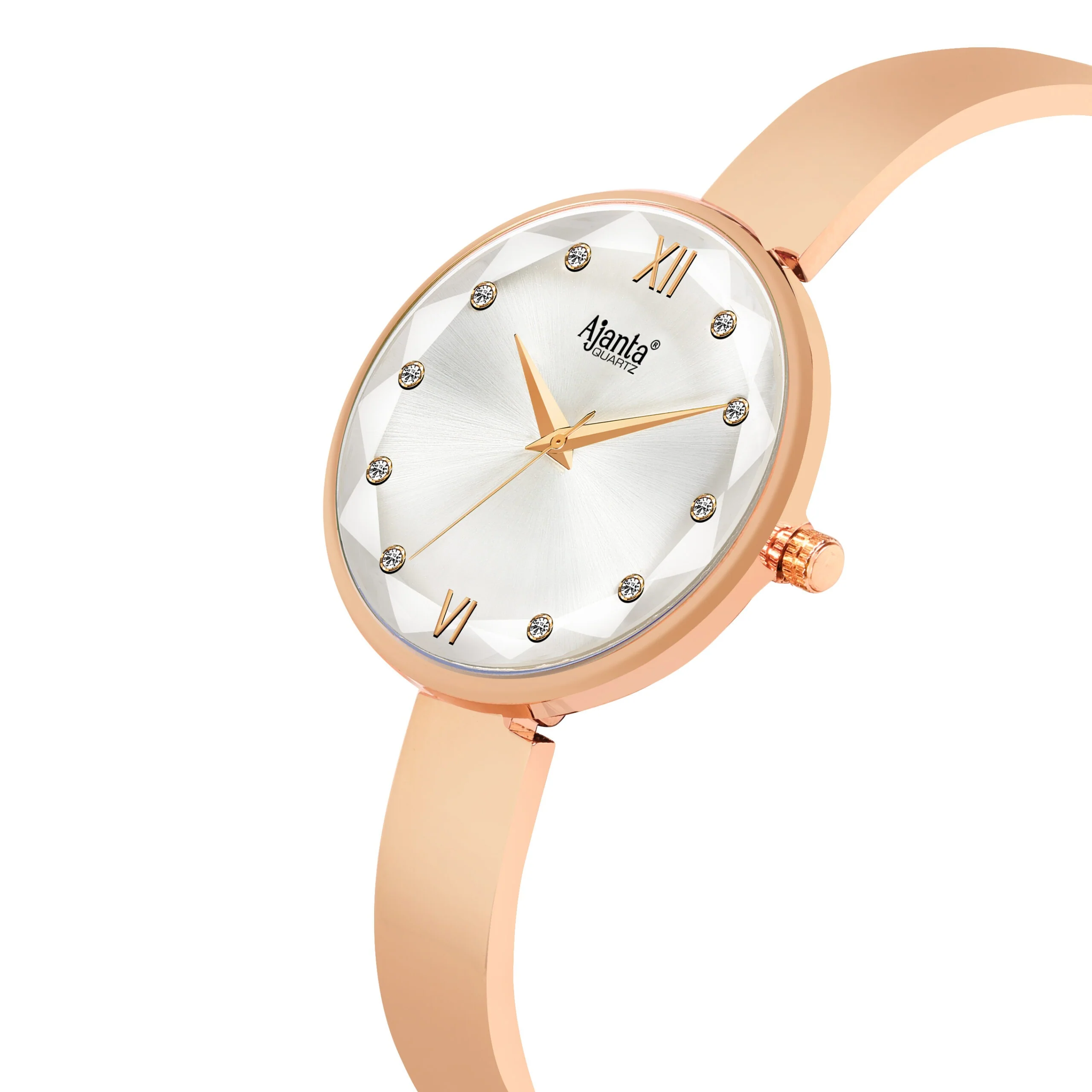 Veloura Silver Dial Rose Gold-Tone Watch & Bracelet Set for Women - Image 6