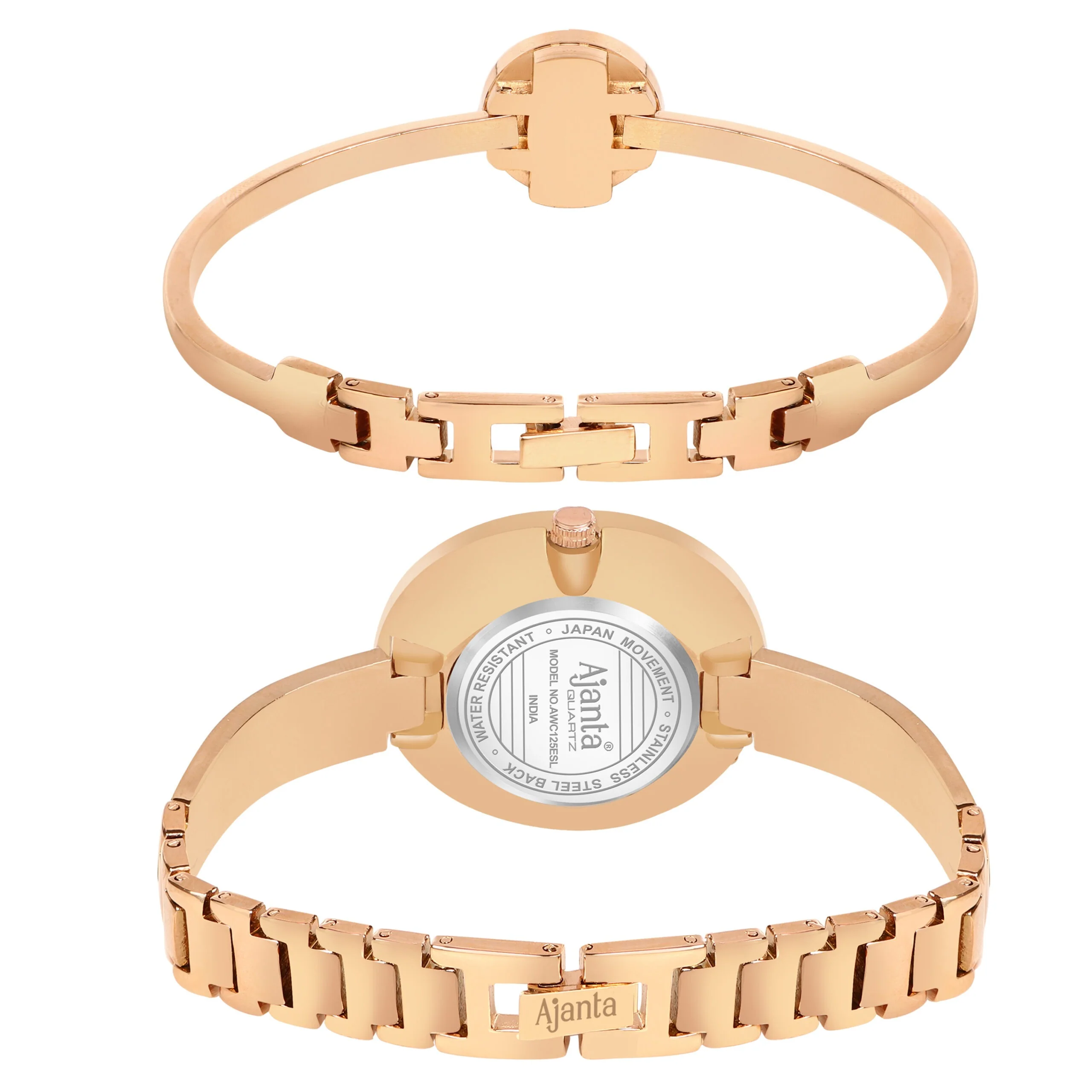 Veloura Silver Dial Rose Gold-Tone Watch & Bracelet Set for Women - Image 8