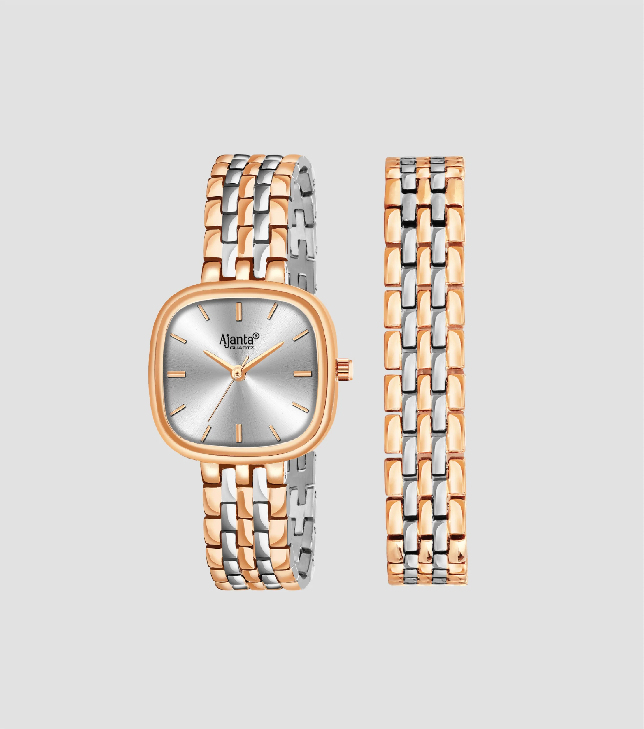 Starlé Silver Dial Silver & Rose Gold-Tone Bracelet Set - Image 3