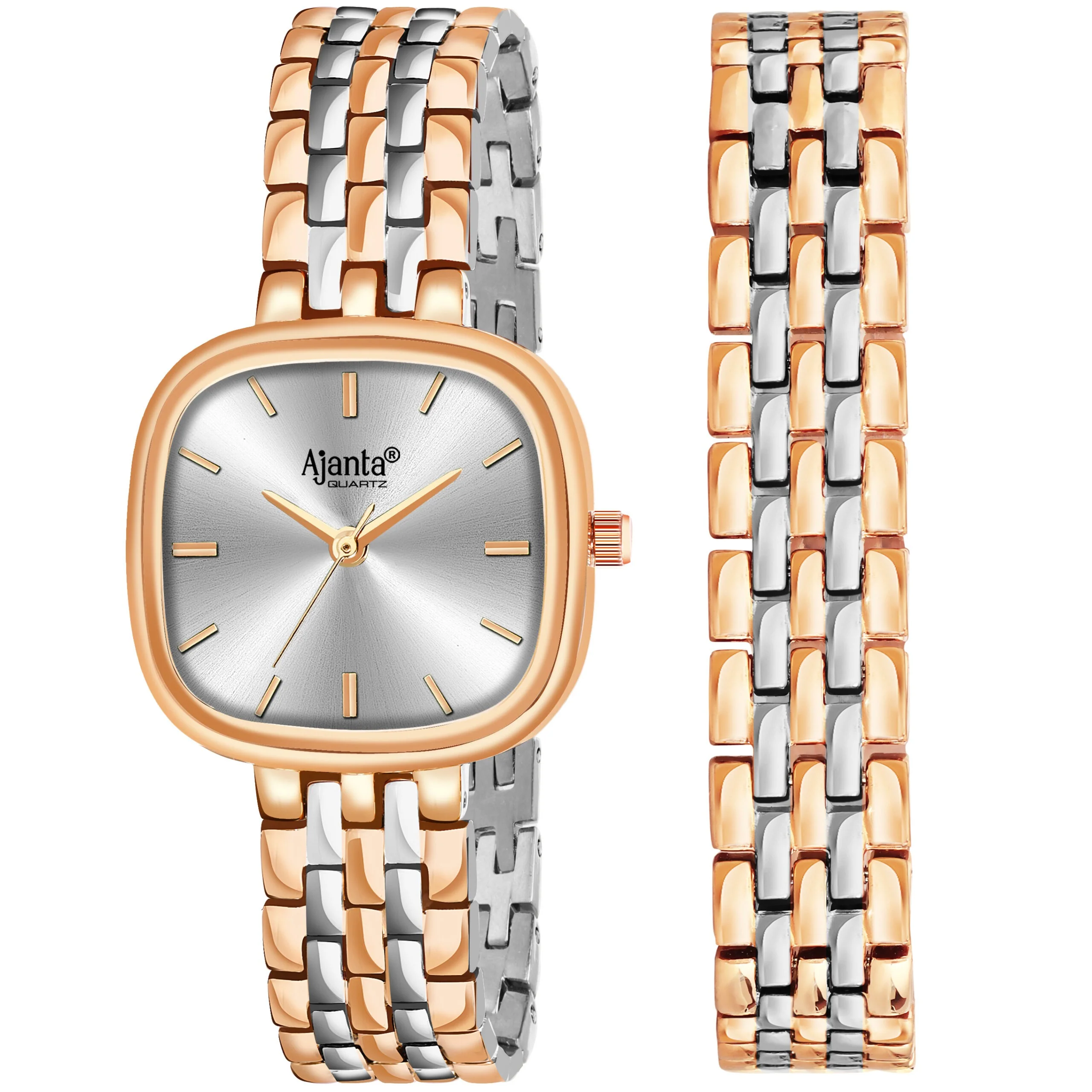 Starlé Silver Dial Silver & Rose Gold-Tone Bracelet Set - Image 4