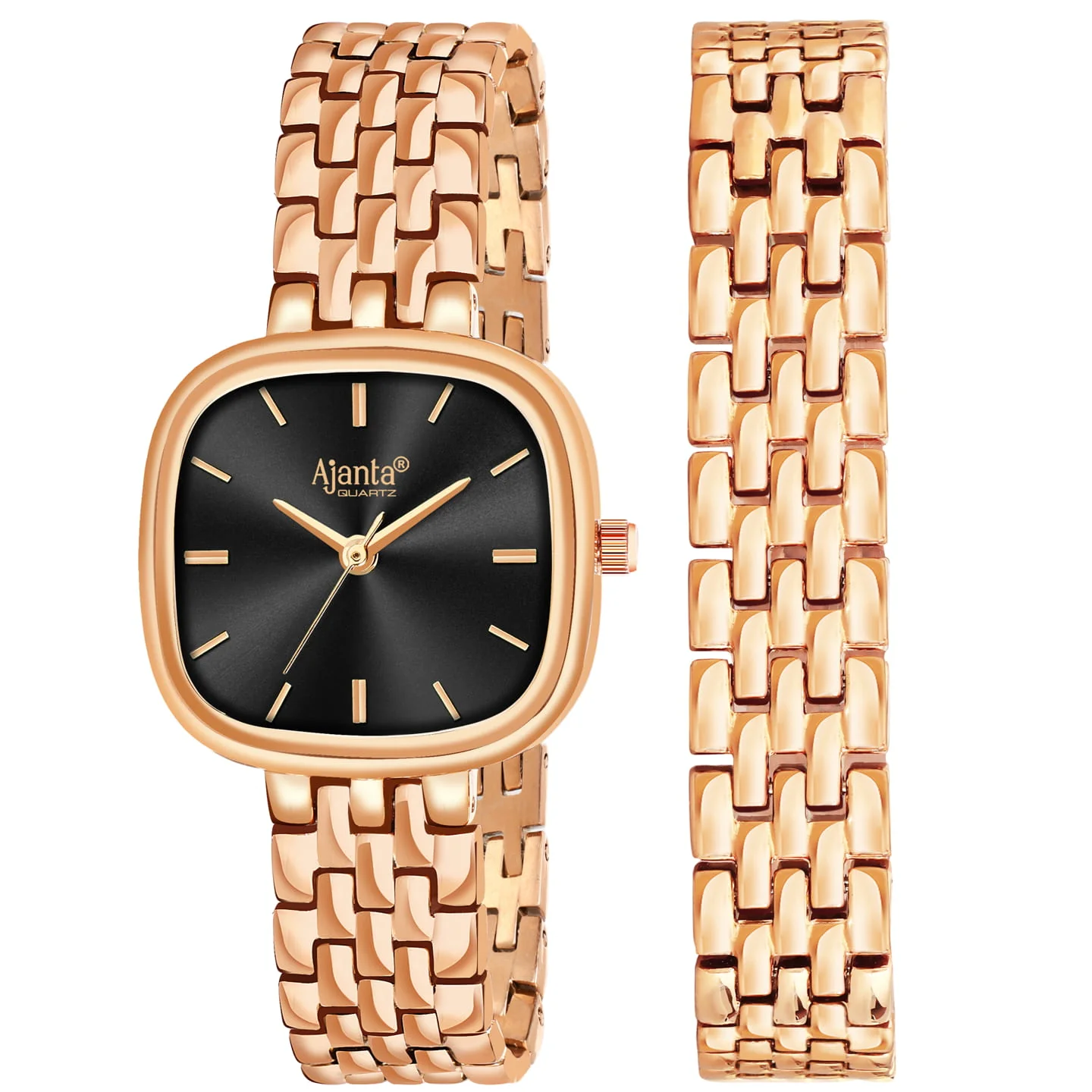 Starlé Black Dial Rose Gold-Tone Bracelet Set - Image 5