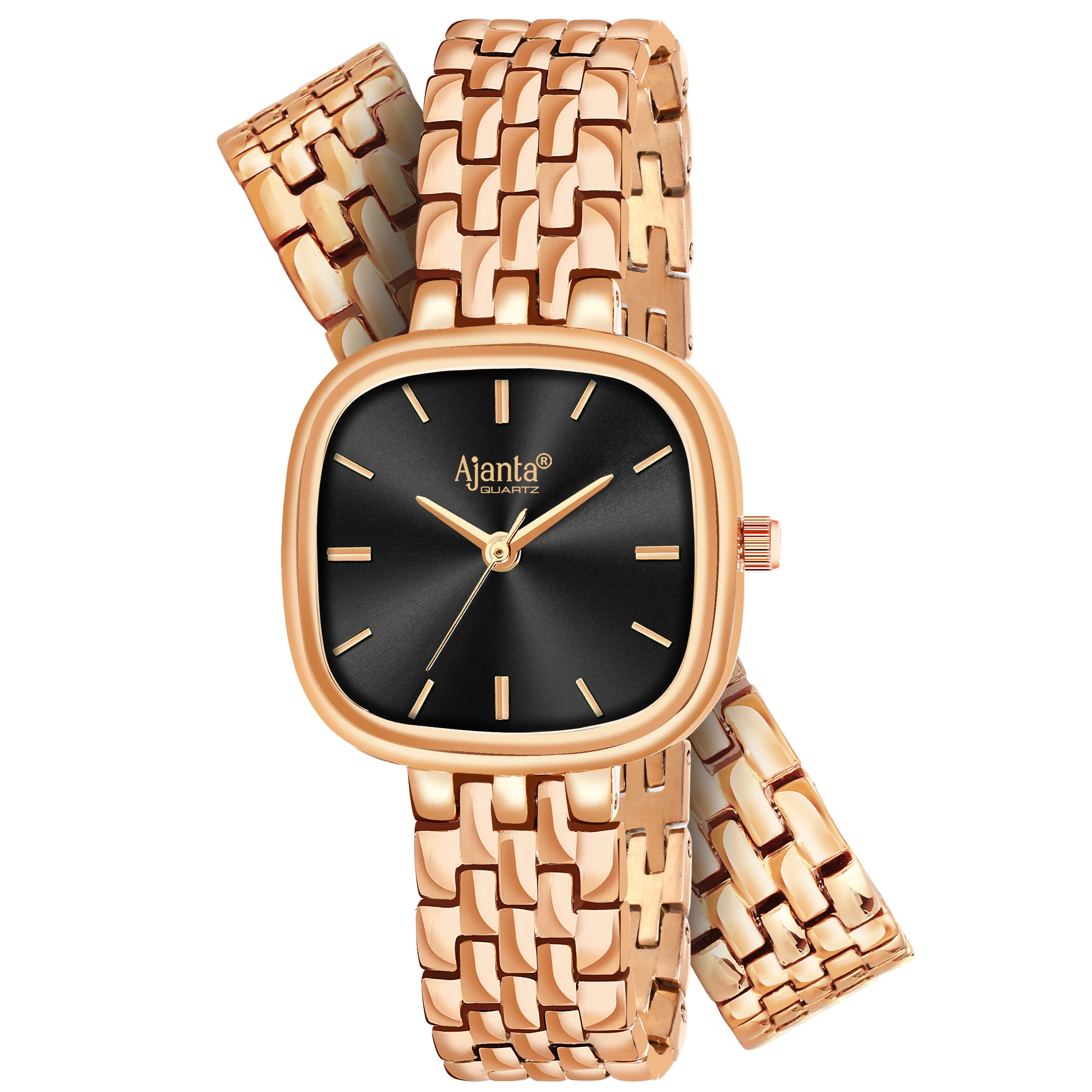Starlé Black Dial Rose Gold-Tone Bracelet Set - Image 6