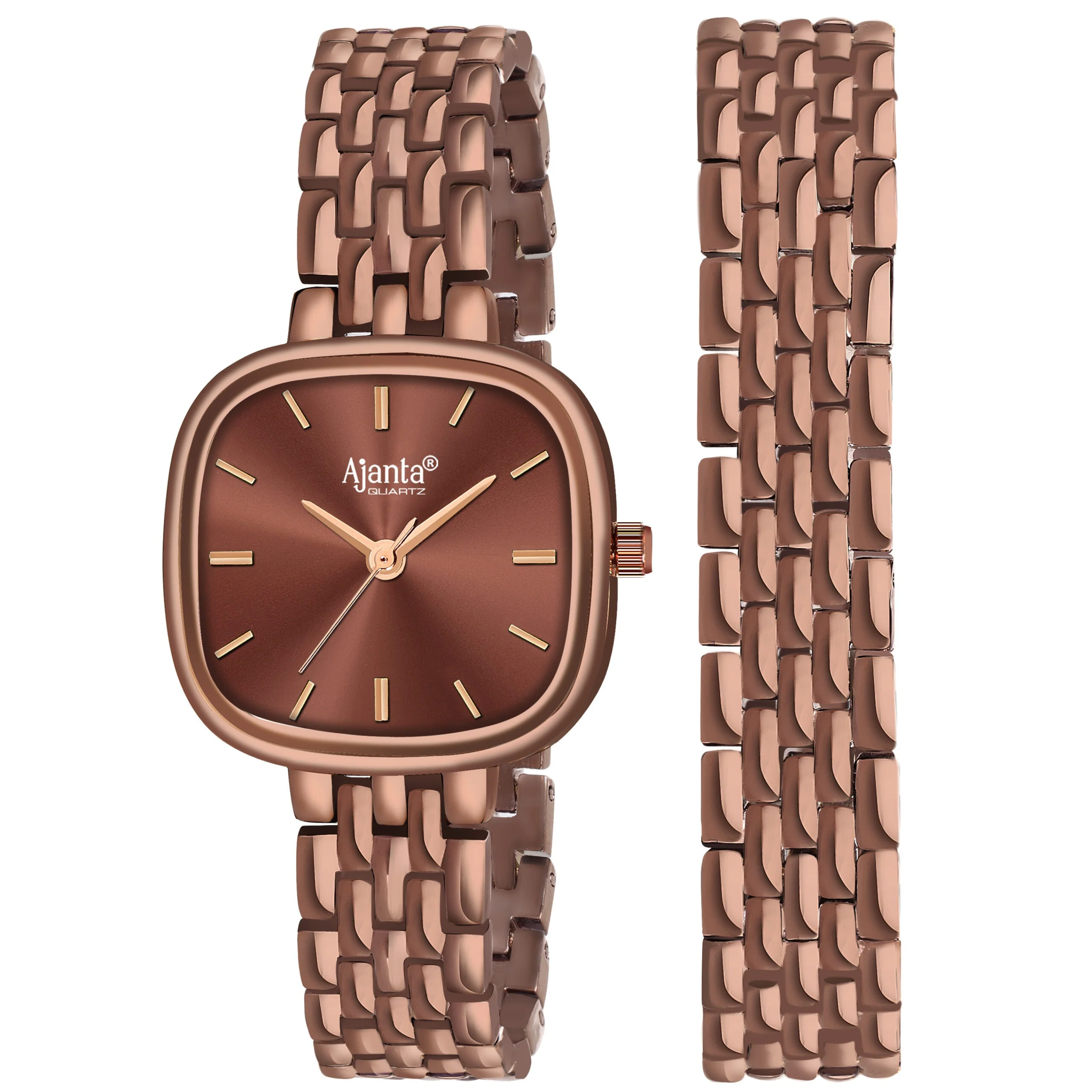 Starlé Brown Dial Brown-Tone Bracelet Set - Image 5