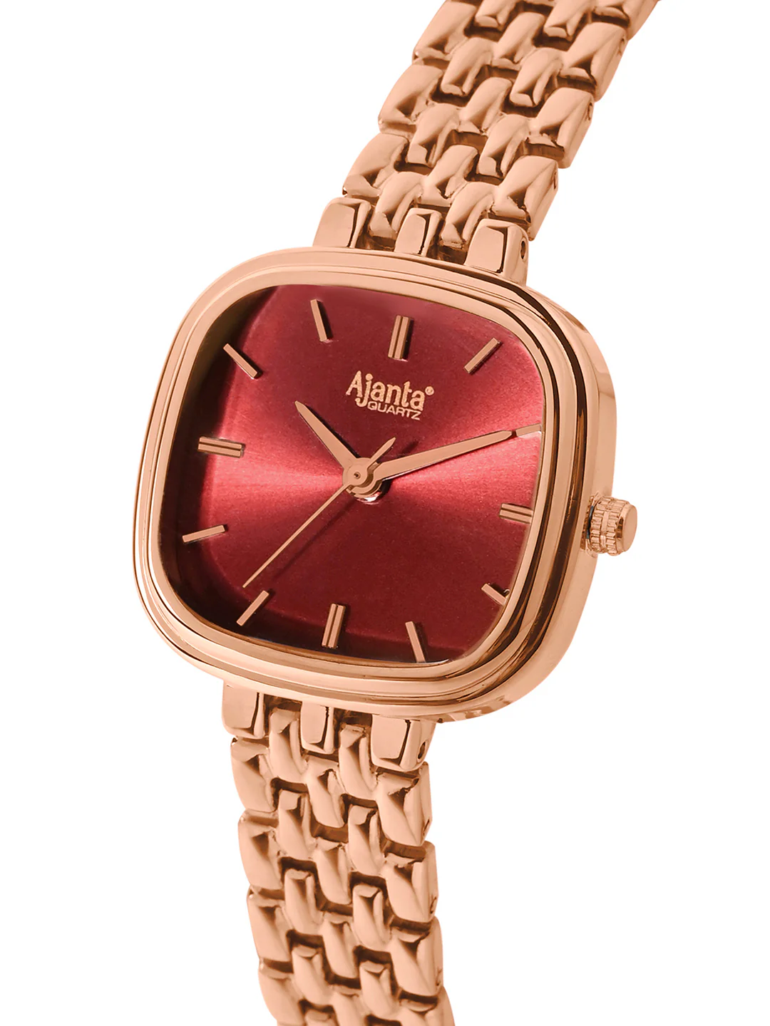 Starlé Maroon Dial Rose Gold-Tone Bracelet Set - Image 7