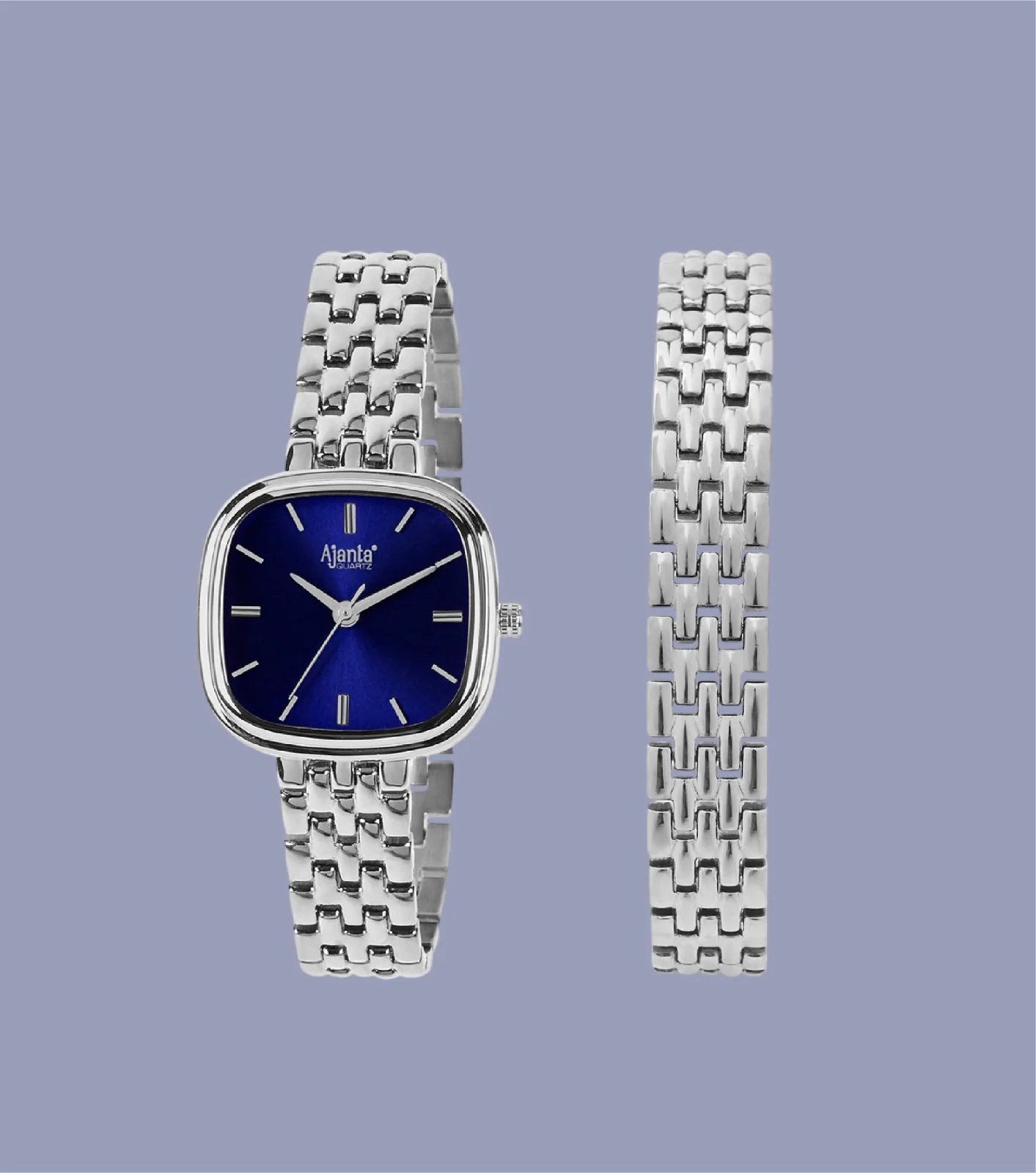 Starlé Blue Dial Silver-Tone Bracelet Set - Image 5