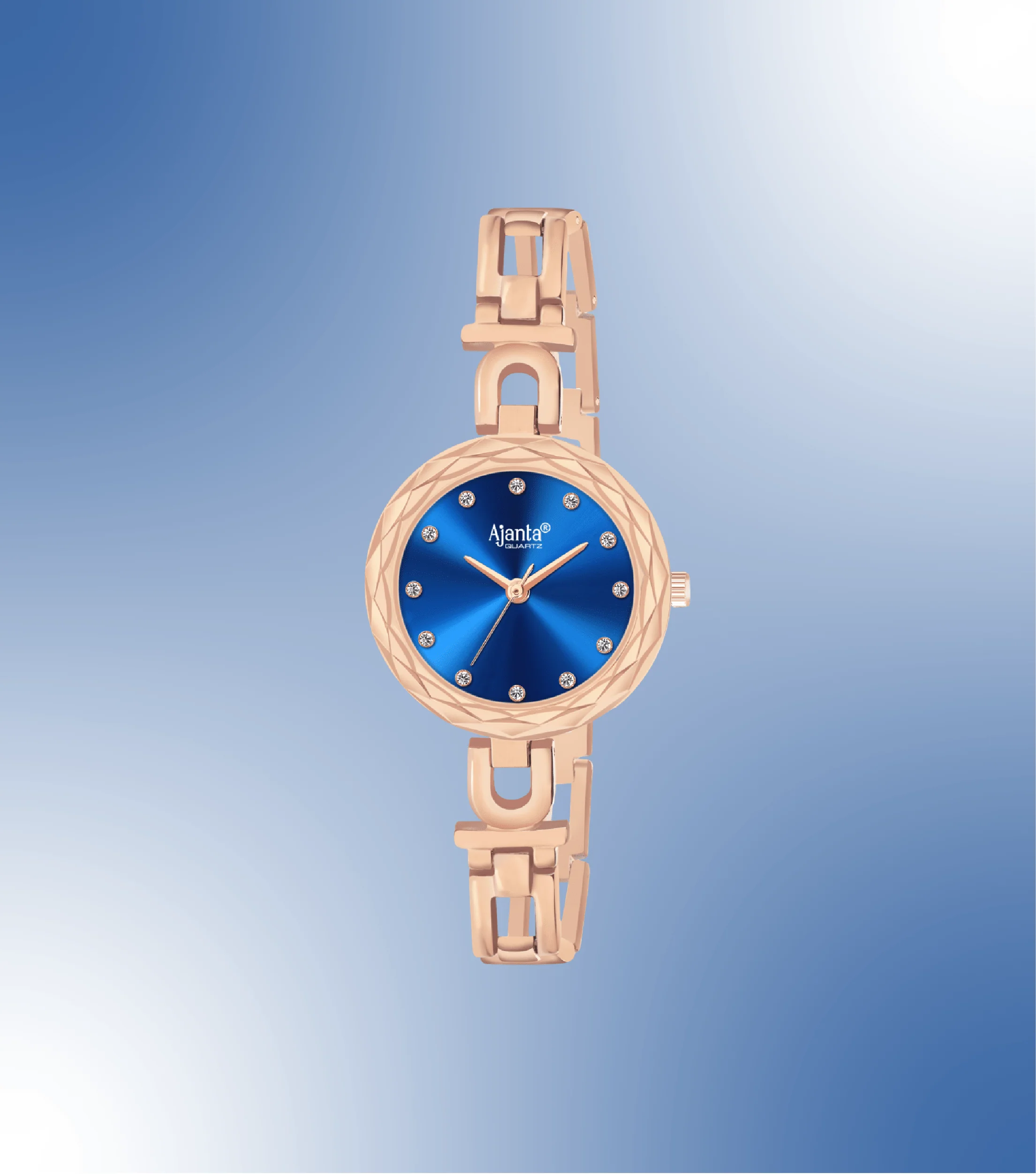 Eloria Blue Dial Rose Gold-Tone Bracelet - Image 3