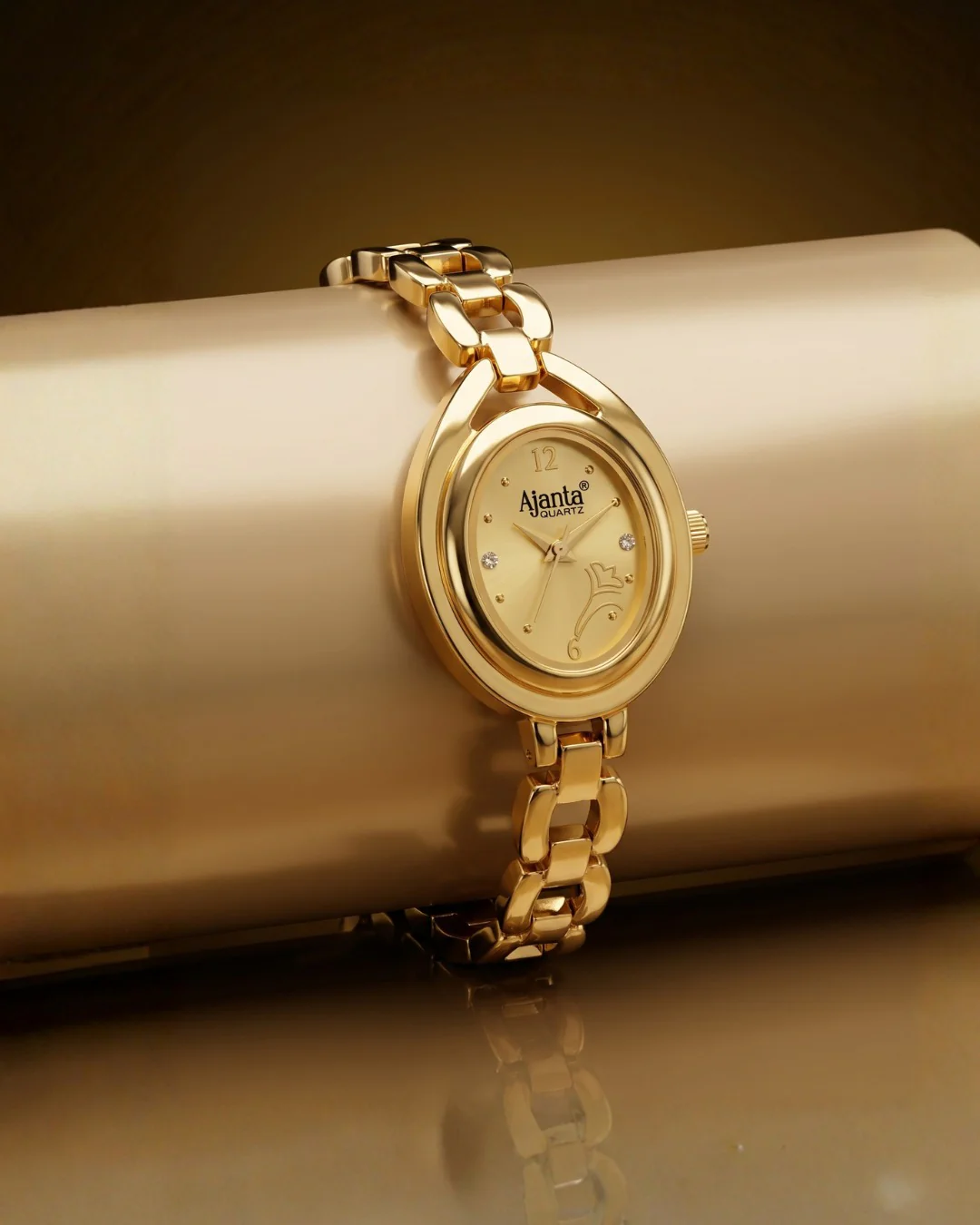 Vellora Gold Dial Gold-Tone Bracelet