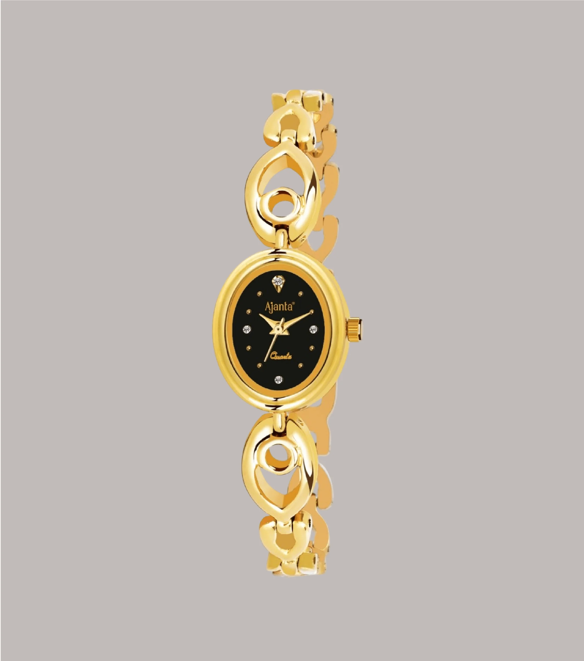 Oralia Black Dial Gold-Tone Bracelet