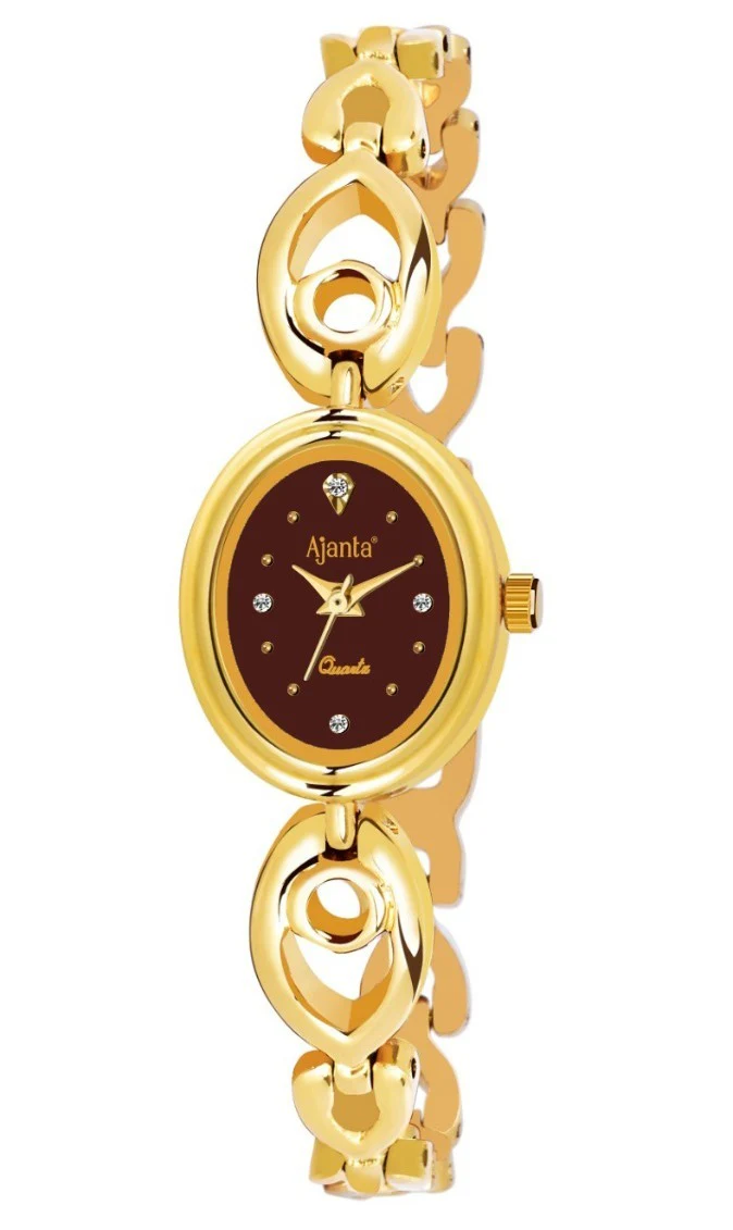 Oralia Maroon Dial Gold-Tone Bracelet - Image 3