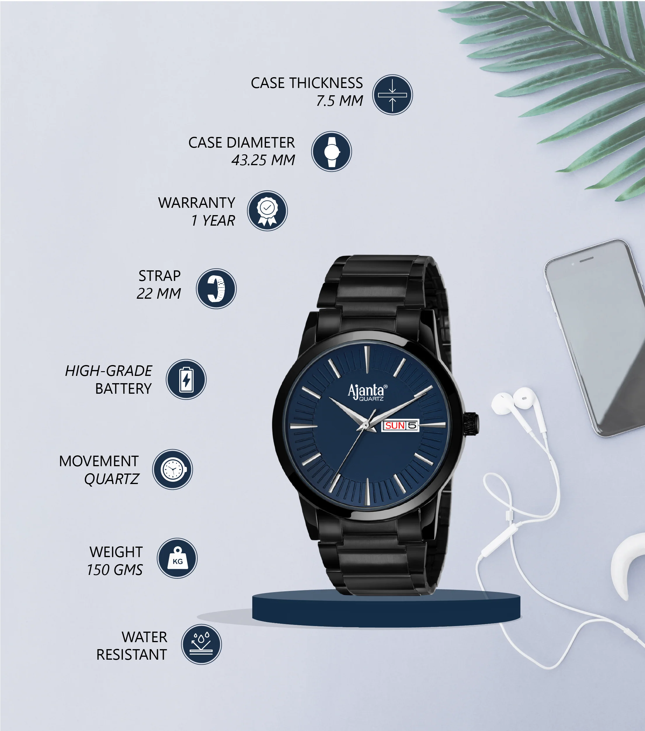 Zorren Black Dial Black-Tone - Image 4