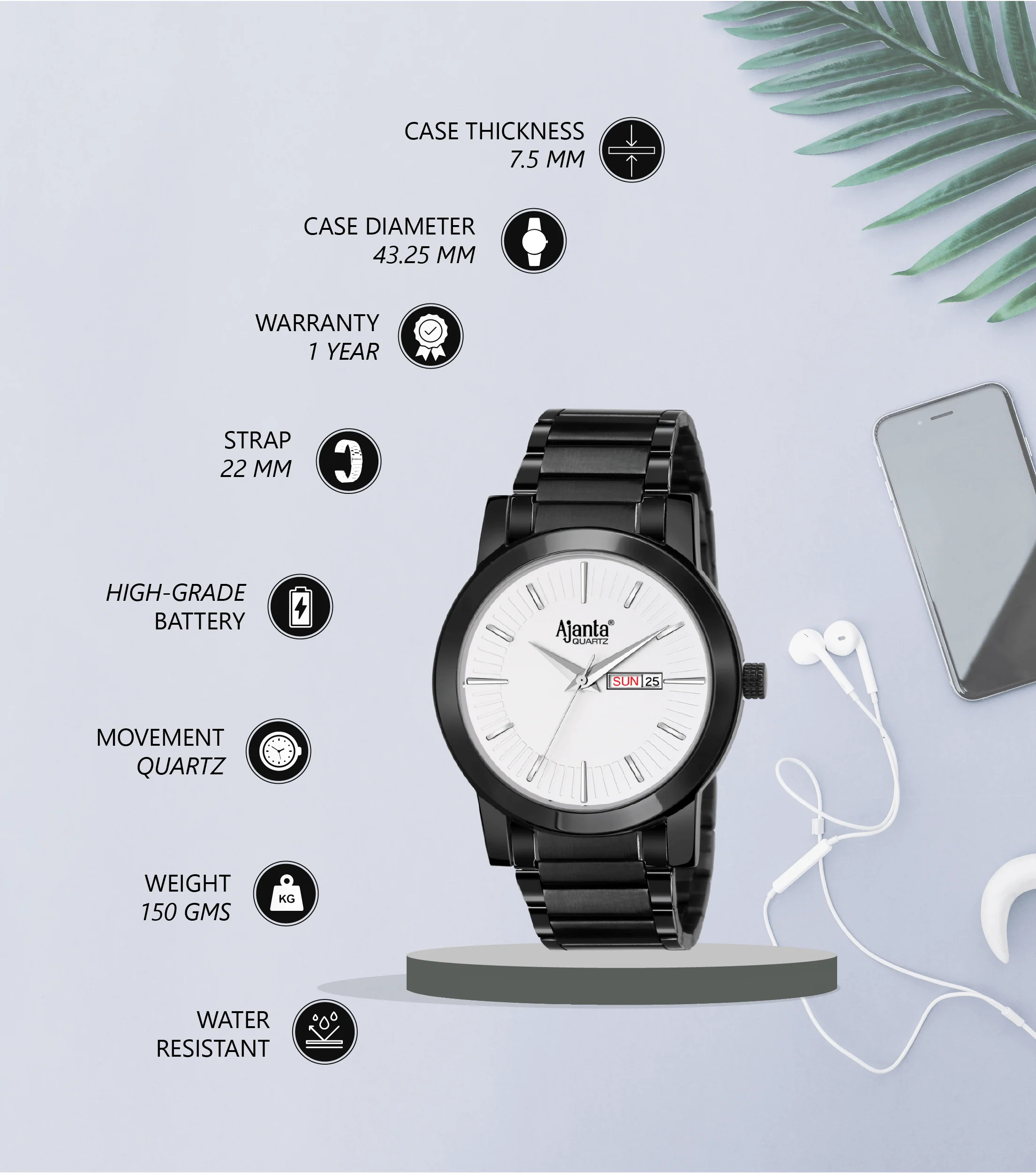 Zorren Silver Dial Black-Tone - Image 4