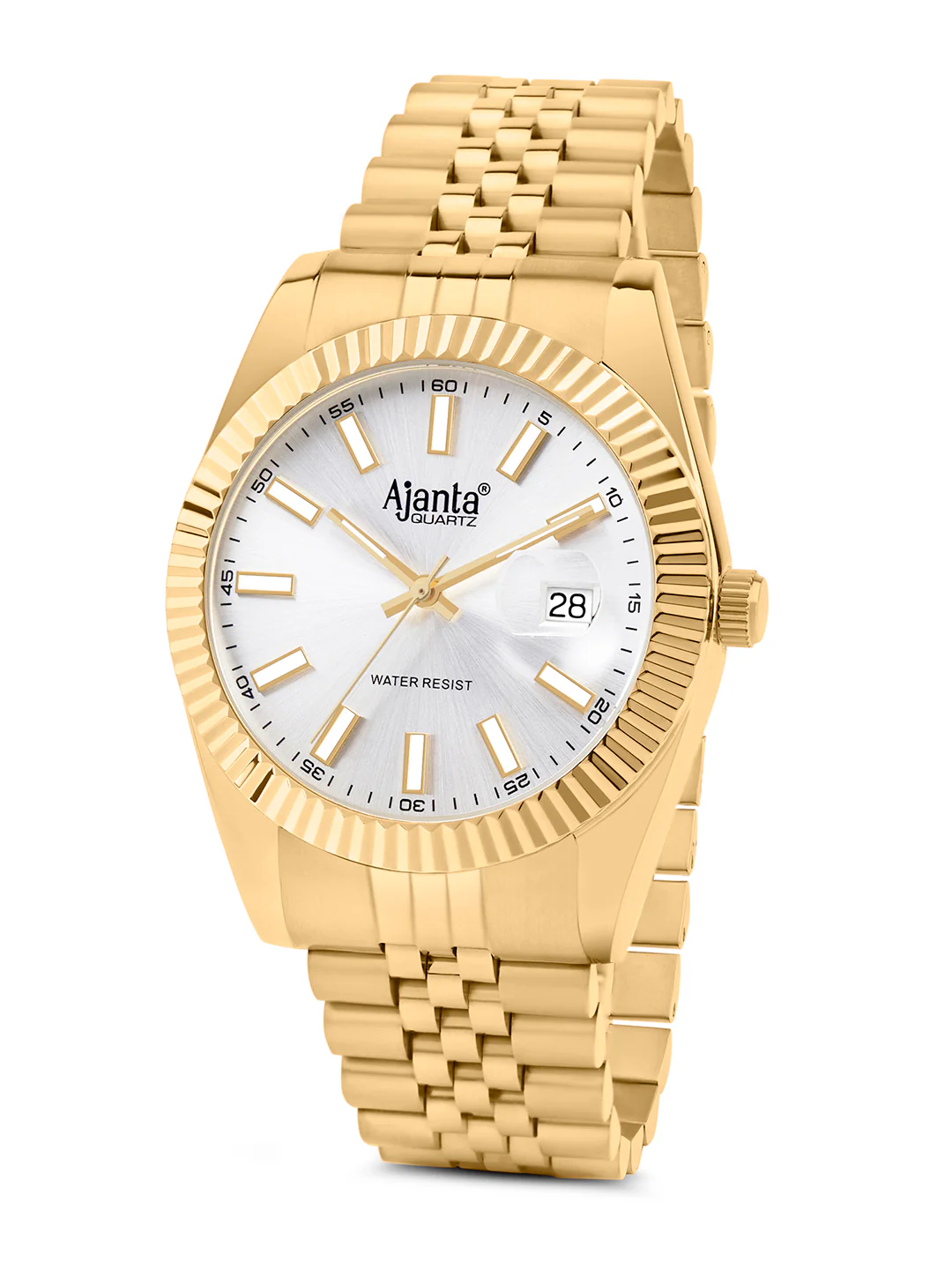 Monaco Gold Tone Silver Dial Stainless Steel Day-Date  Watch - Image 3