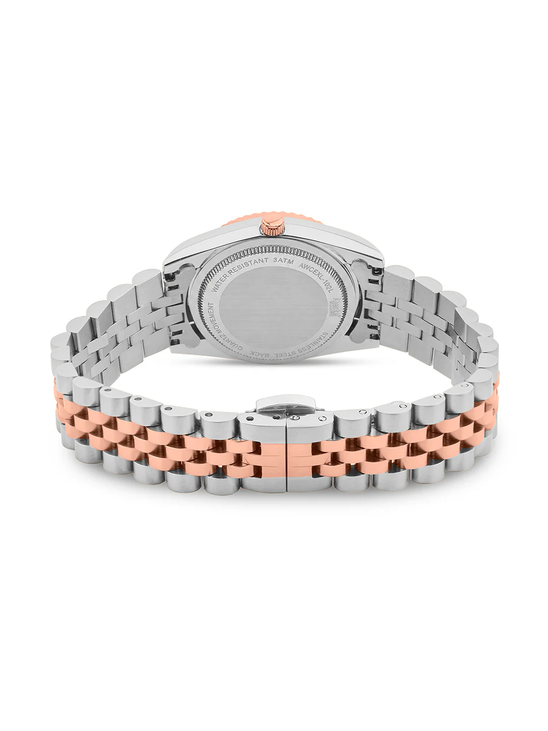 Avenza Two-Tone Grey Dial Stailnless Steel Day-Date Watch - Image 6